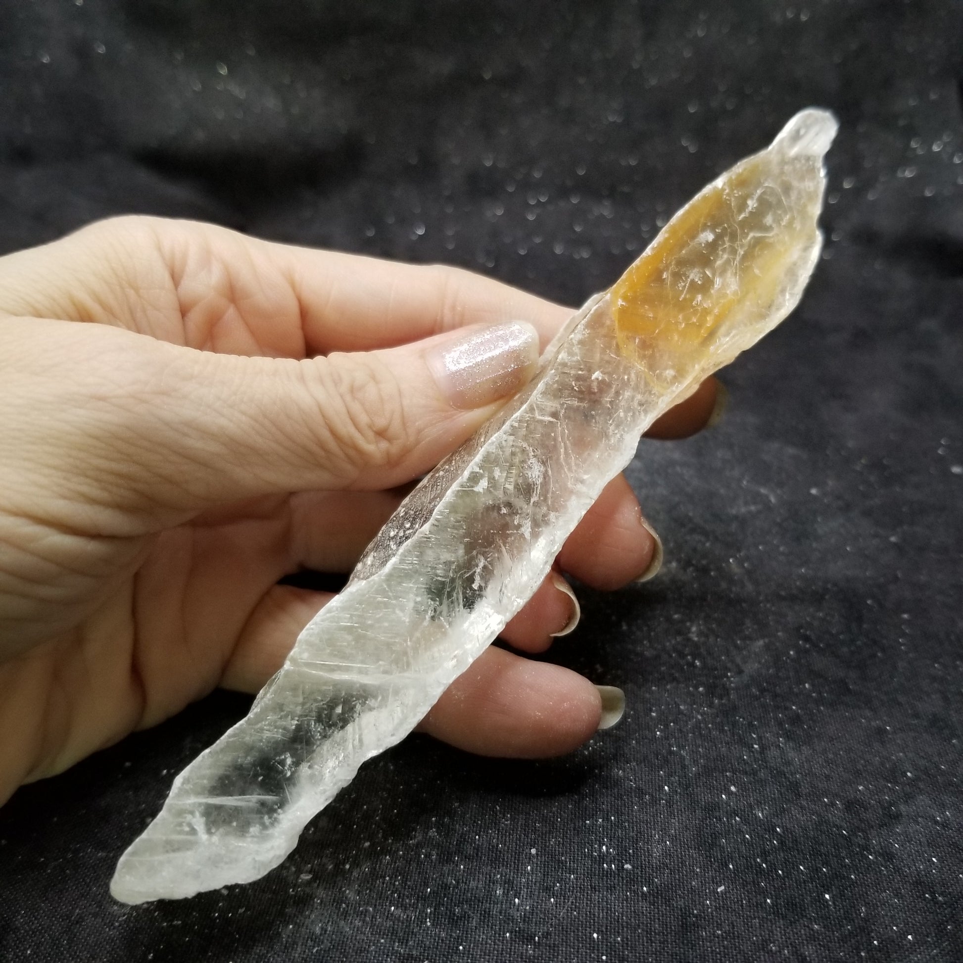 Golden Phantom Selenite Quartz Raw Rare Natural Crystal Stone Empowerment 80g (GPS11) Simply CBD LLC