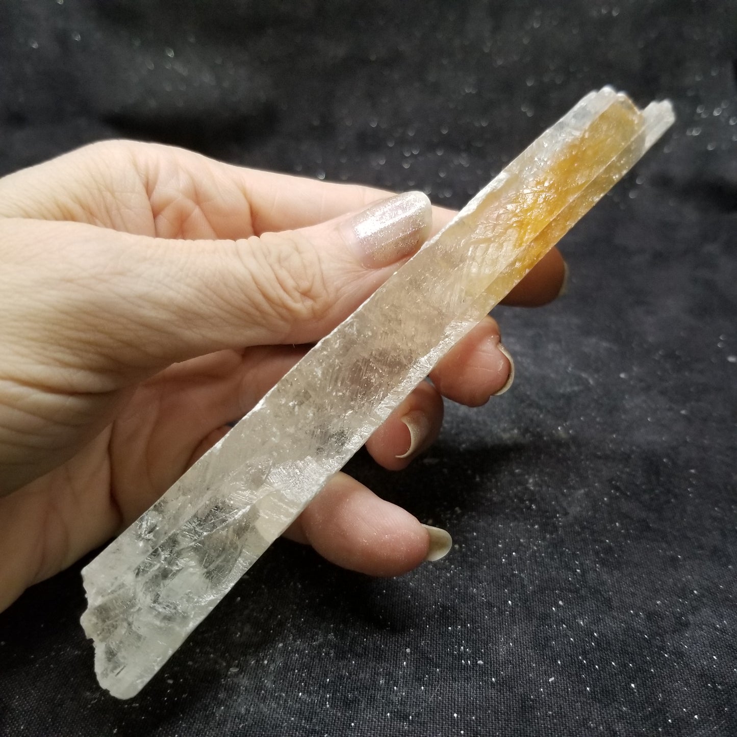 Golden Phantom Selenite Quartz Raw Rare Natural Crystal Stone Empowerment 80g (GPS11) Simply CBD LLC