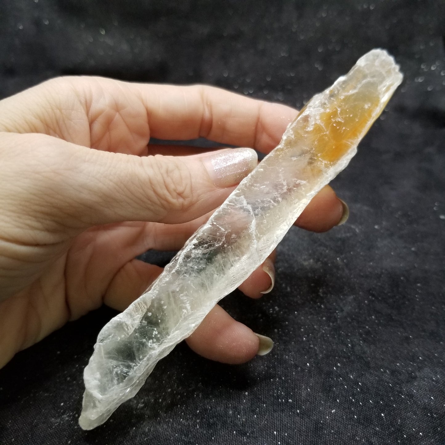 Golden Phantom Selenite Quartz Raw Rare Natural Crystal Stone Empowerment 80g (GPS11) Simply CBD LLC