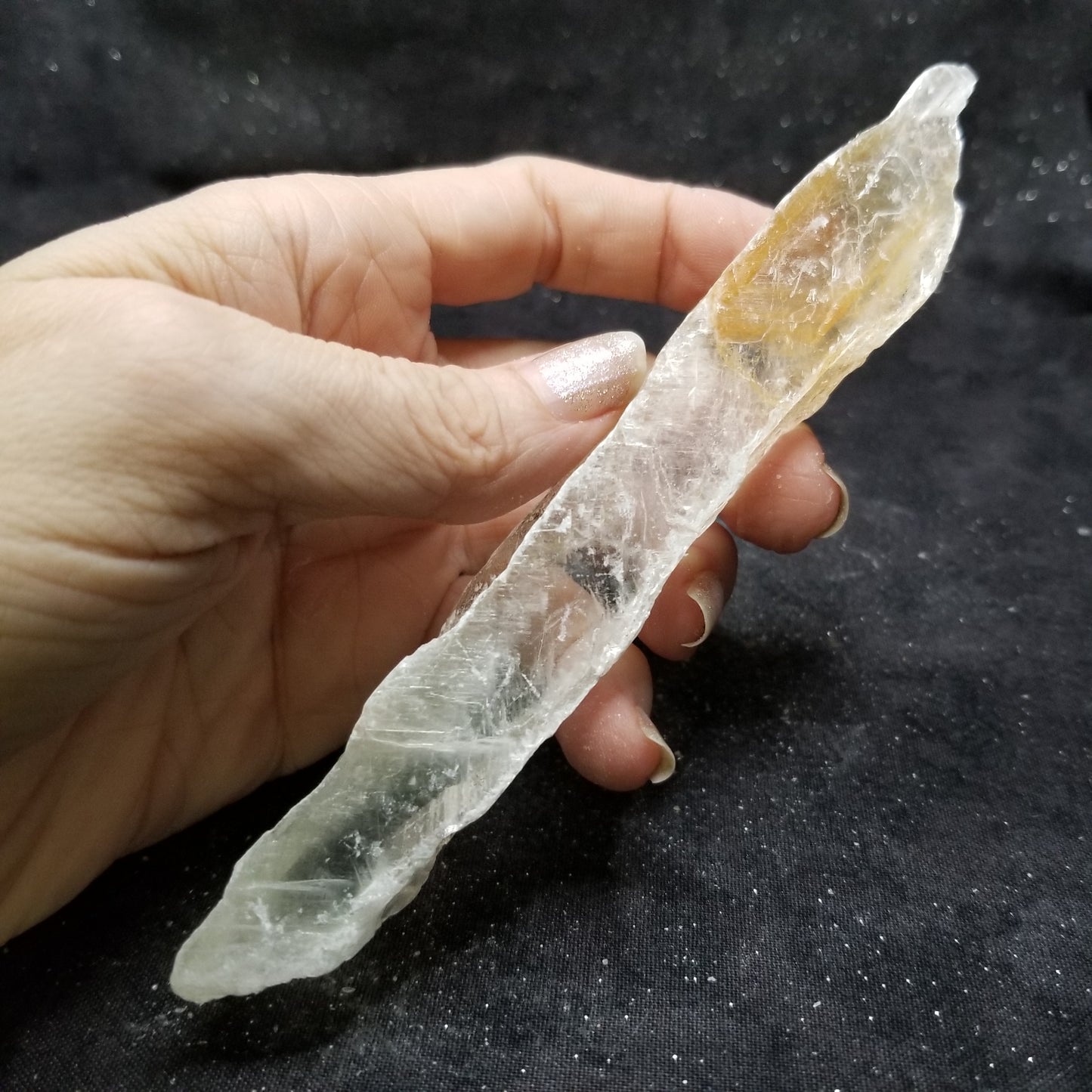 Golden Phantom Selenite Quartz Raw Rare Natural Crystal Stone Empowerment 80g (GPS11) Simply CBD LLC