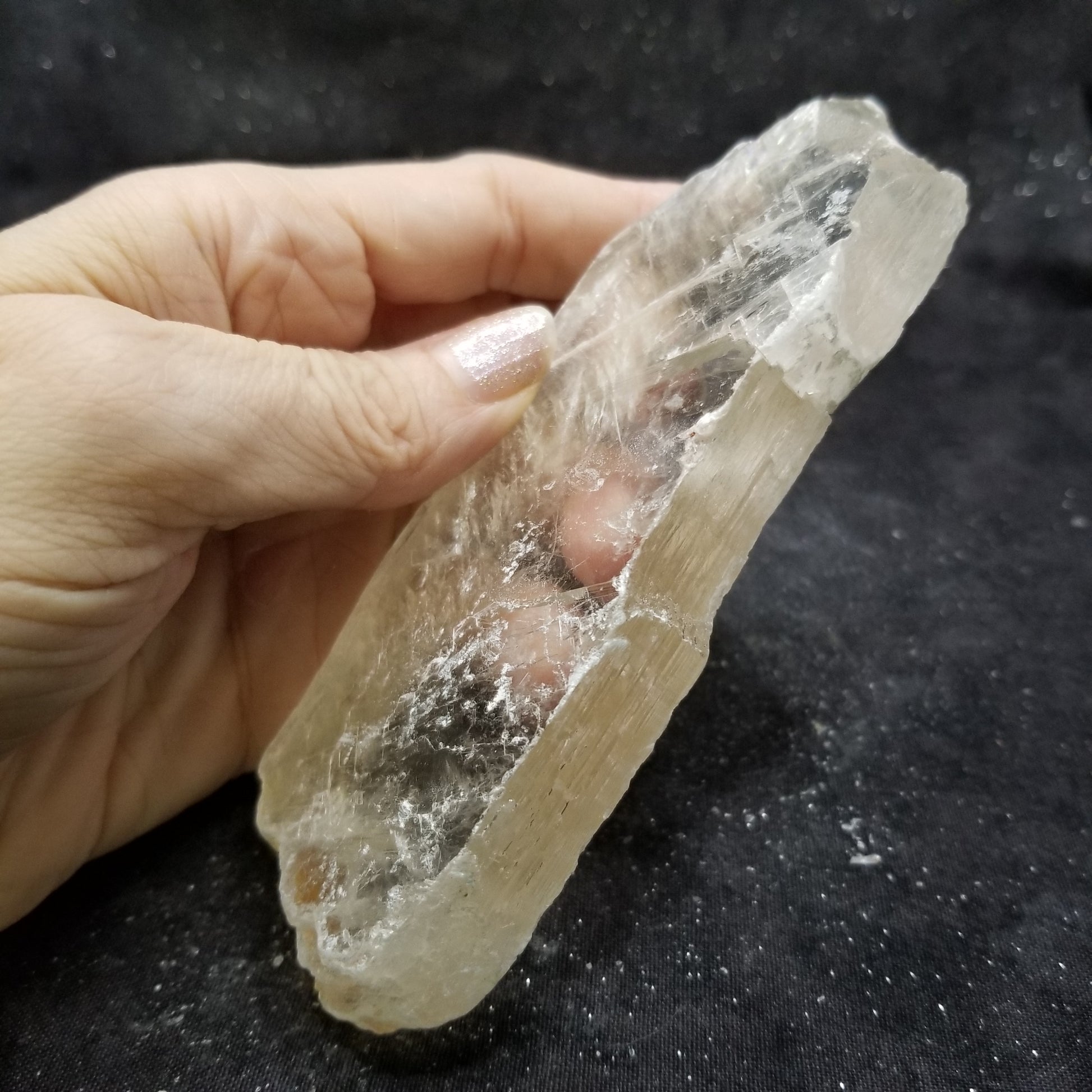 Golden Phantom Selenite Quartz Raw Rare Natural Crystal Stone Empowerment 155g (GPS14) Simply CBD LLC