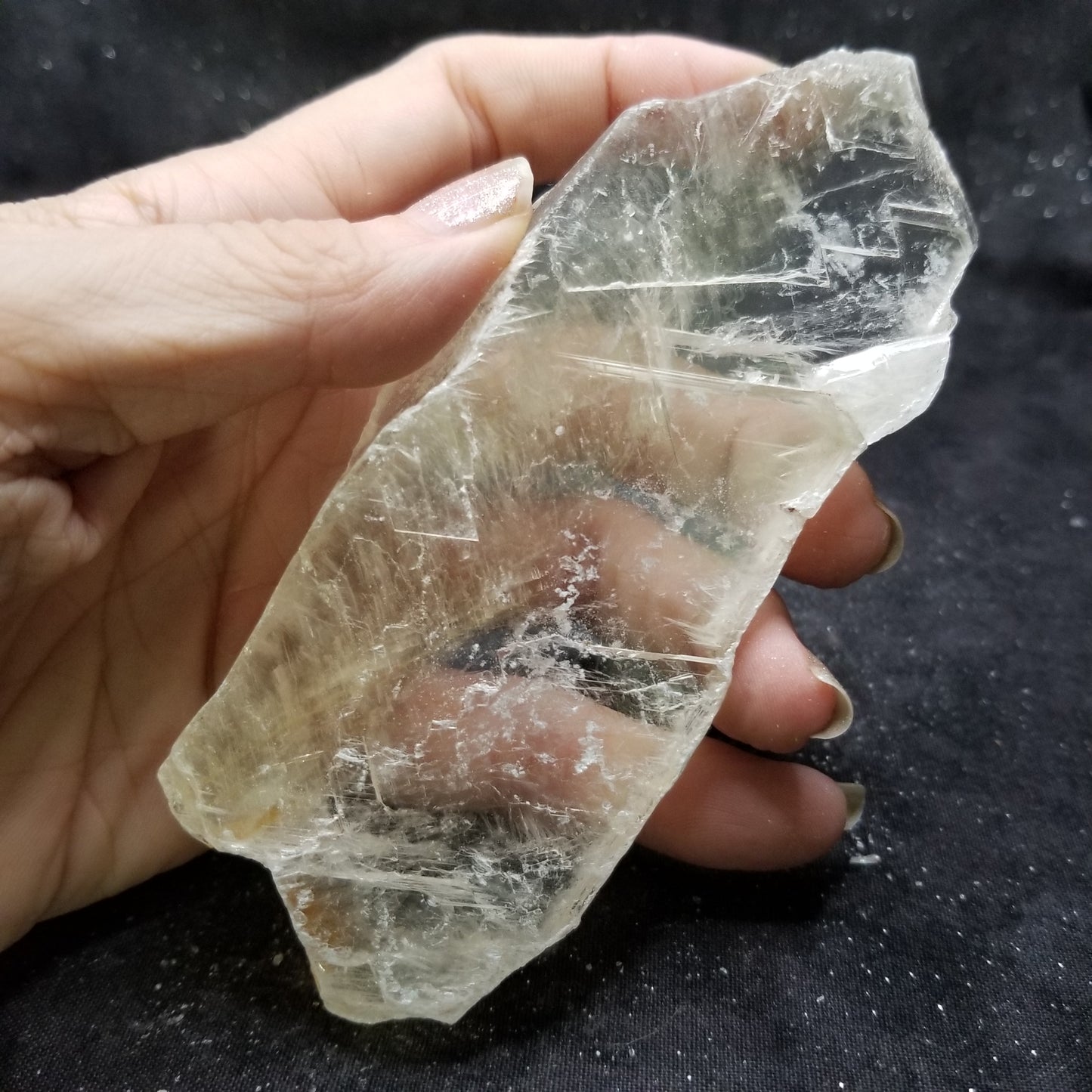 Golden Phantom Selenite Quartz Raw Rare Natural Crystal Stone Empowerment 155g (GPS14) Simply CBD LLC