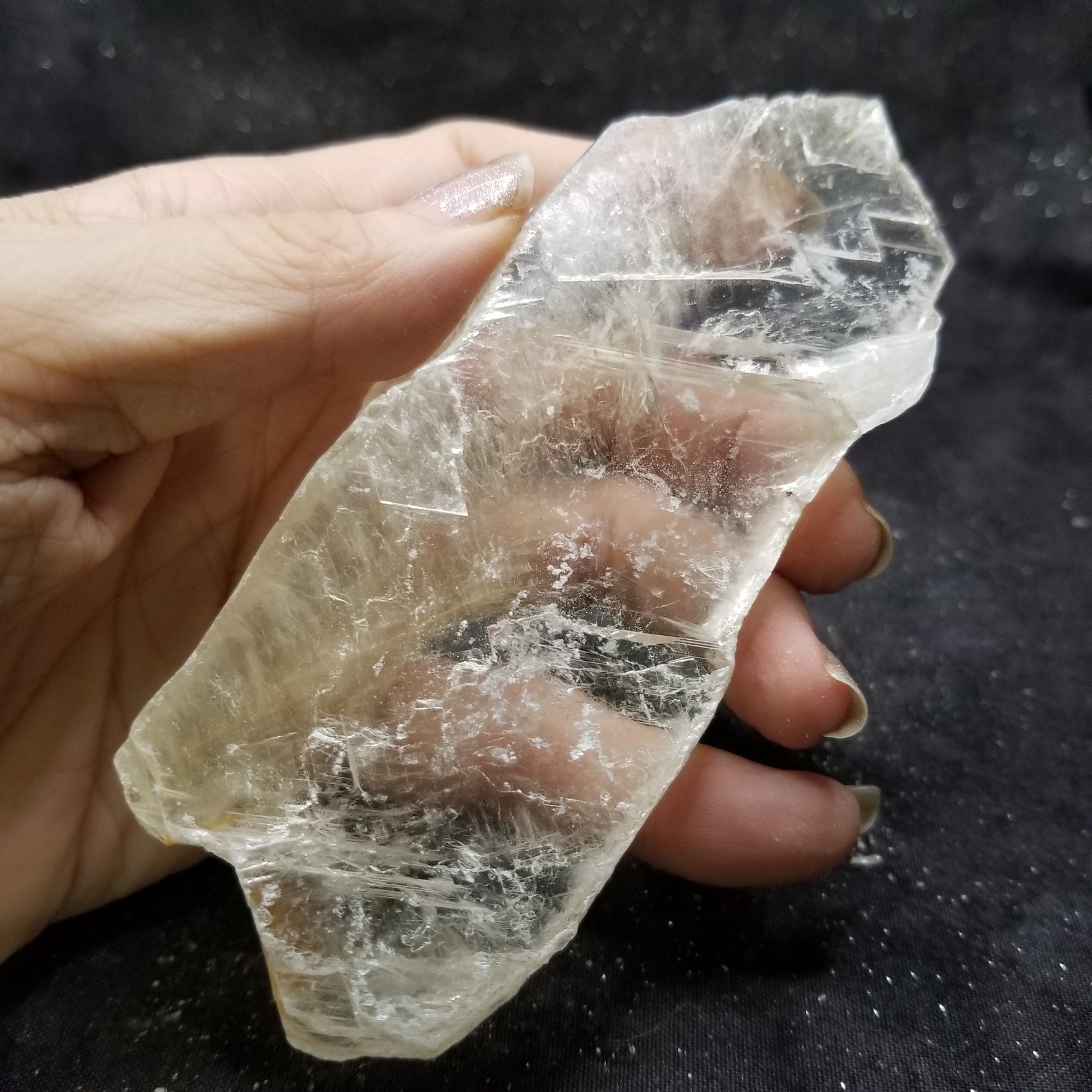 Golden Phantom Selenite Quartz Raw Rare Natural Crystal Stone Empowerment 155g (GPS14) Simply CBD LLC