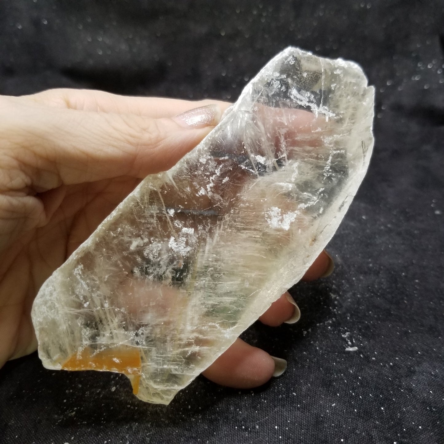 Golden Phantom Selenite Quartz Raw Rare Natural Crystal Stone Empowerment 155g (GPS14) Simply CBD LLC