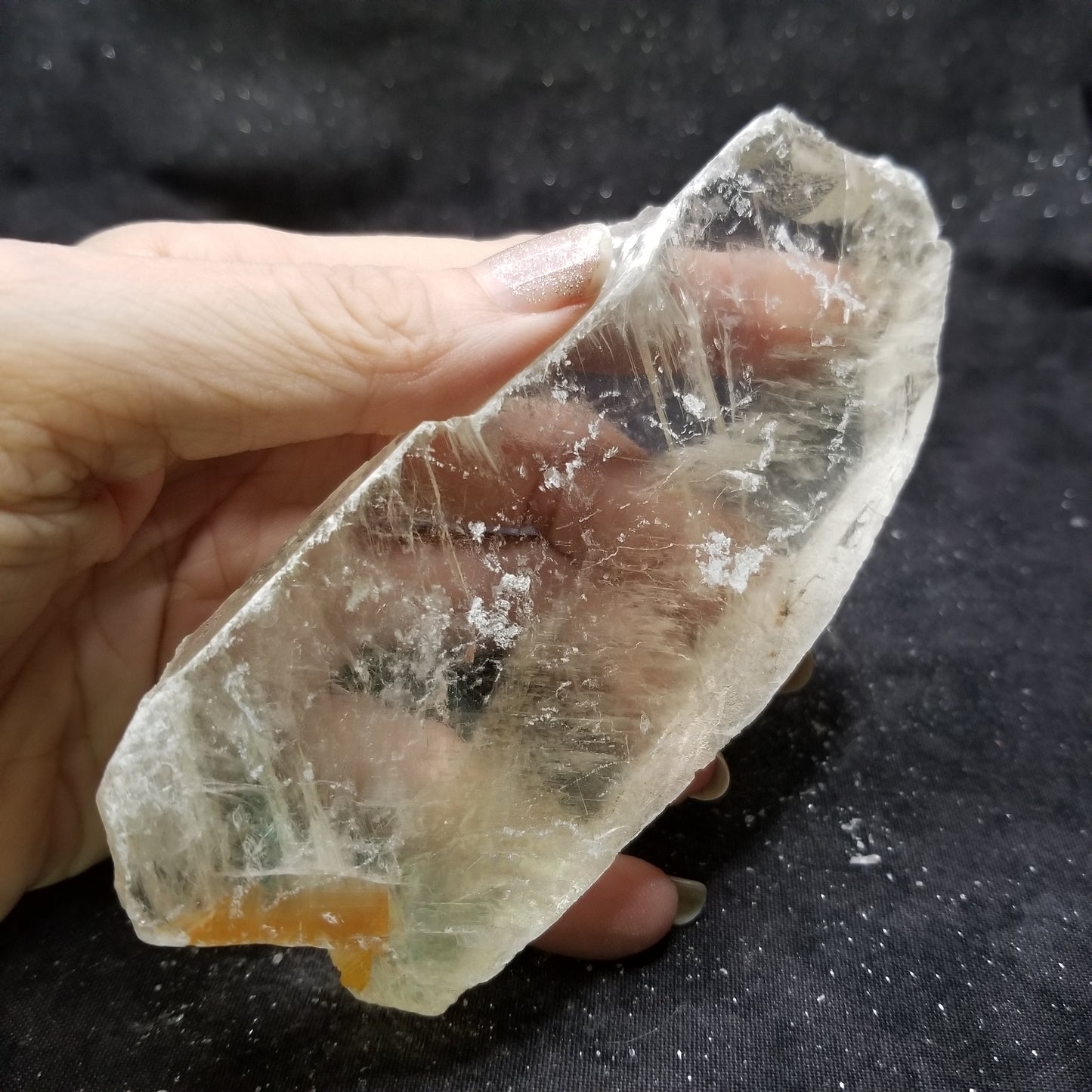 Golden Phantom Selenite Quartz Raw Rare Natural Crystal Stone Empowerment 155g (GPS14) Simply CBD LLC