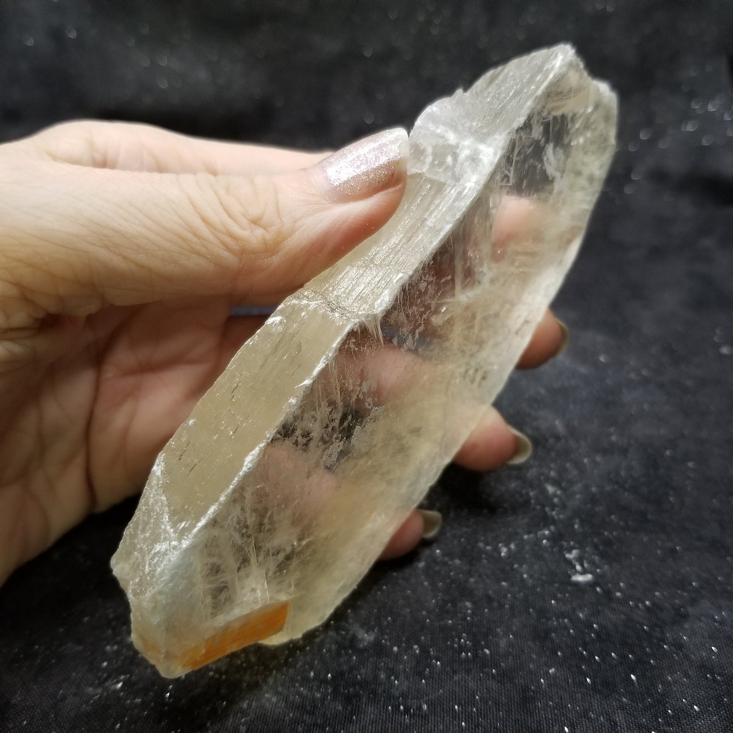 Golden Phantom Selenite Quartz Raw Rare Natural Crystal Stone Empowerment 155g (GPS14) Simply CBD LLC