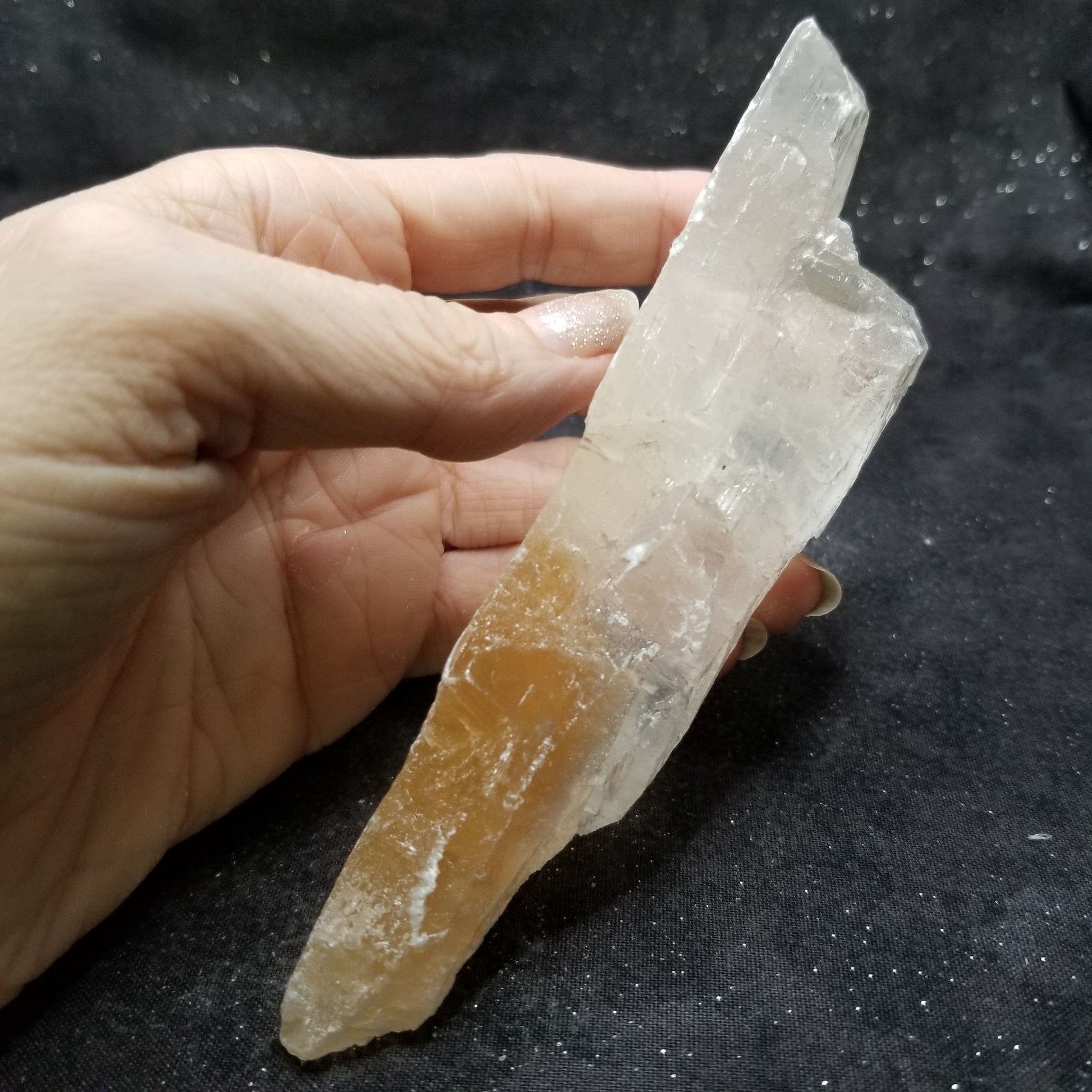 Golden Phantom Selenite Quartz Rare Raw Natural Crystal Stone Empowerment 145g (GPS17) Simply CBD LLC