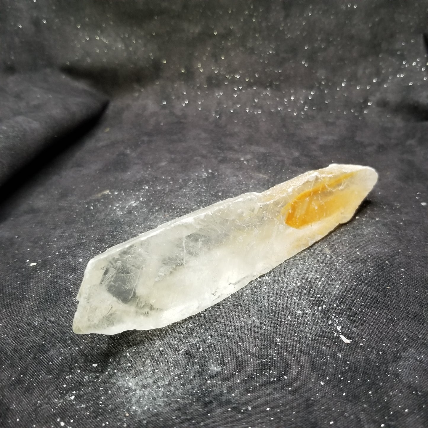 Golden Phantom Selenite Quartz Rare Raw Natural Crystal Stone Empowerment 145g (GPS17) Simply CBD LLC