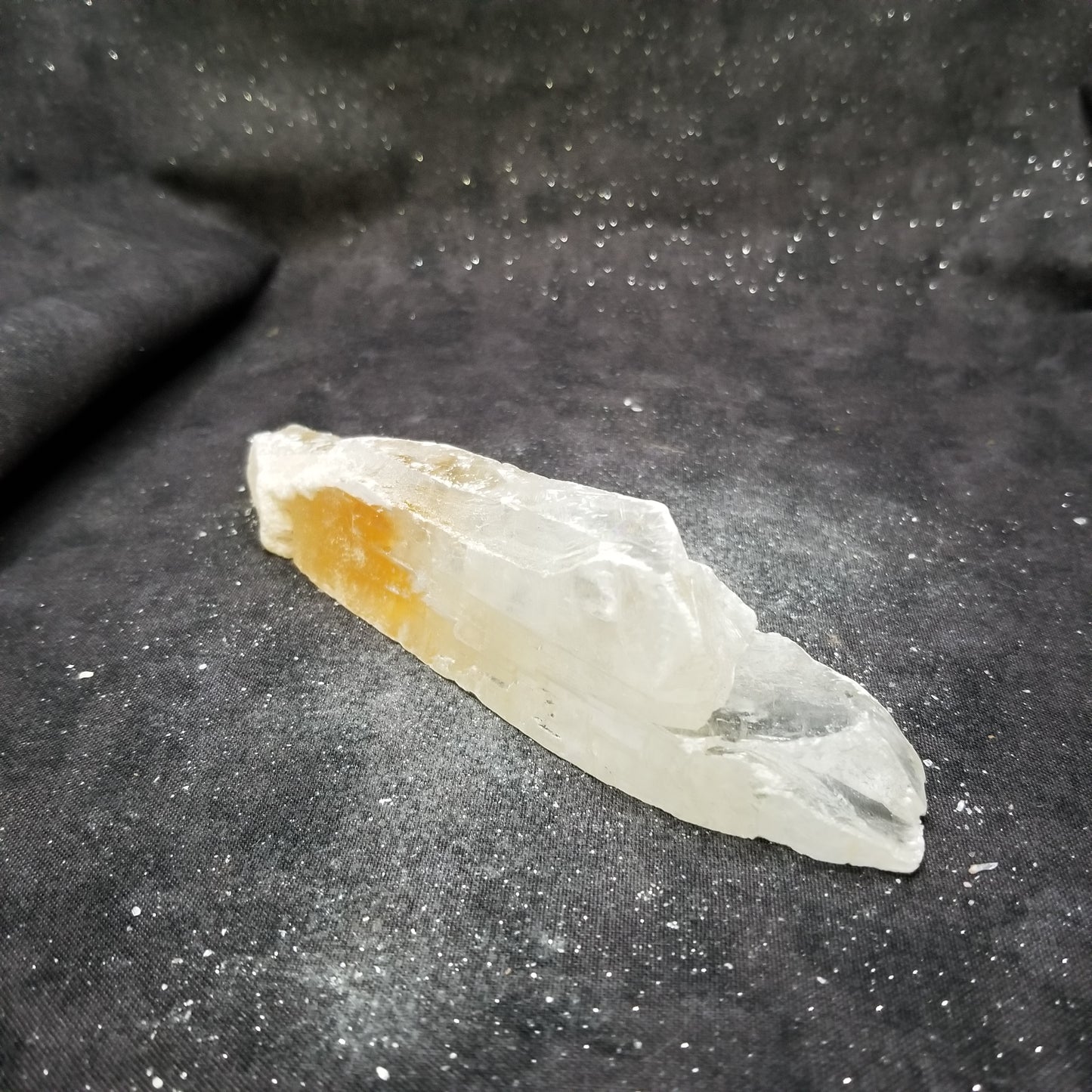 Golden Phantom Selenite Quartz Rare Raw Natural Crystal Stone Empowerment 145g (GPS17) Simply CBD LLC