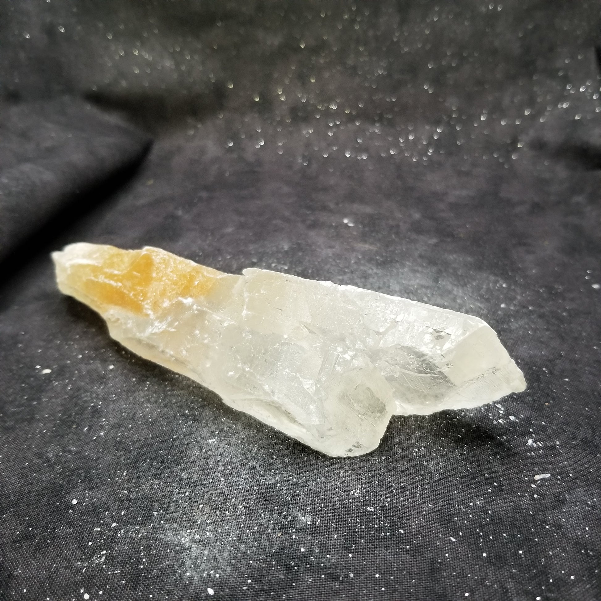 Golden Phantom Selenite Quartz Rare Raw Natural Crystal Stone Empowerment 145g (GPS17) Simply CBD LLC