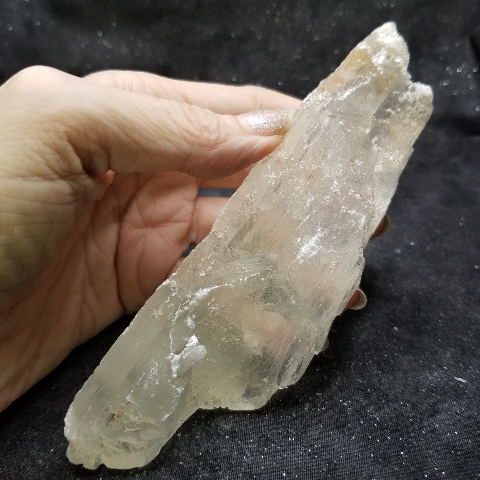 Golden Phantom Selenite Quartz Rare Raw Natural Crystal Stone Empowerment 190g (GPS21) Simply CBD LLC
