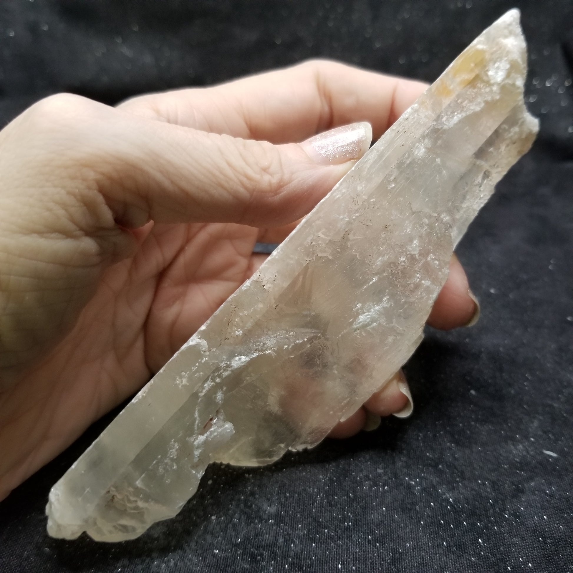 Golden Phantom Selenite Quartz Rare Raw Natural Crystal Stone Empowerment 190g (GPS21) Simply CBD LLC