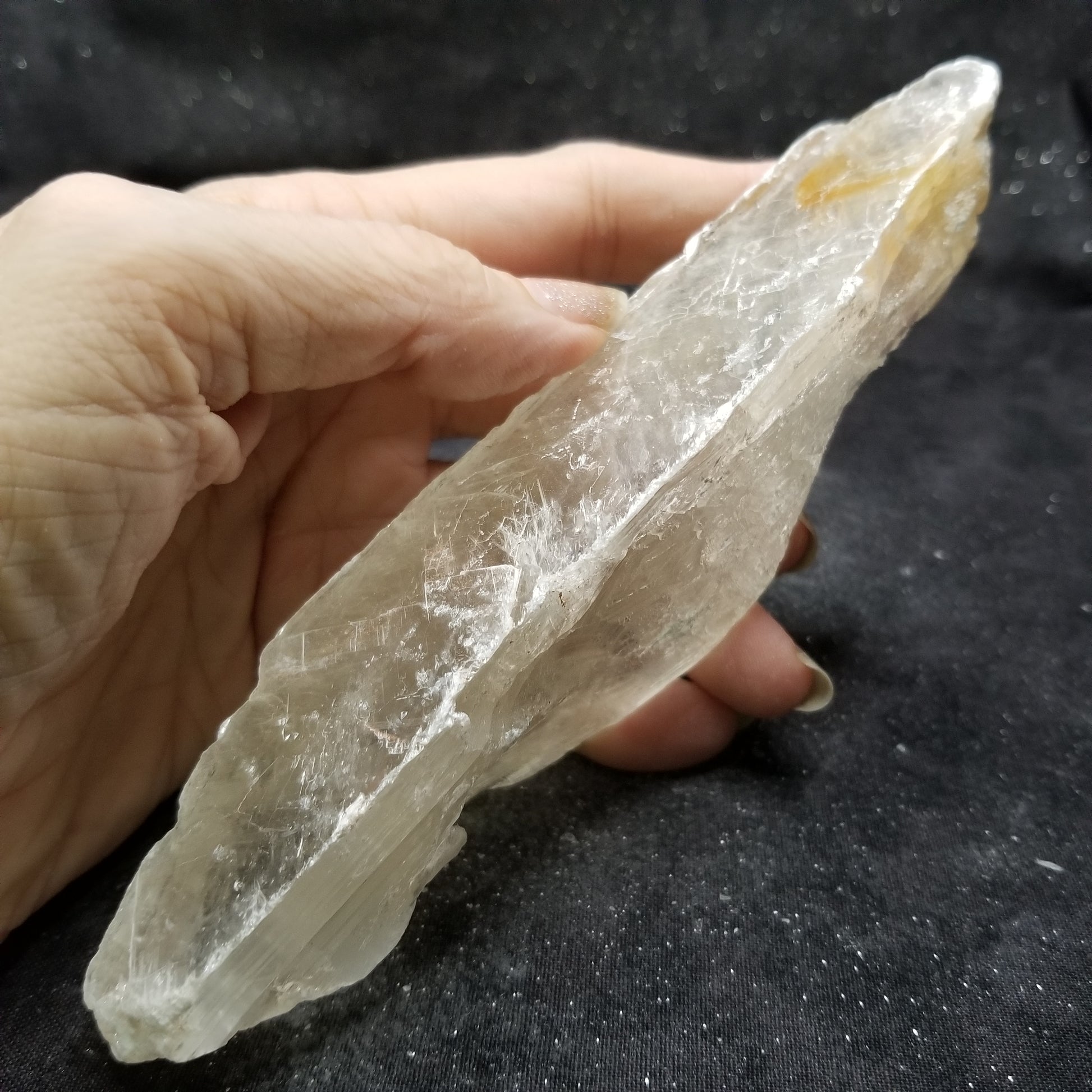 Golden Phantom Selenite Quartz Rare Raw Natural Crystal Stone Empowerment 190g (GPS21) Simply CBD LLC