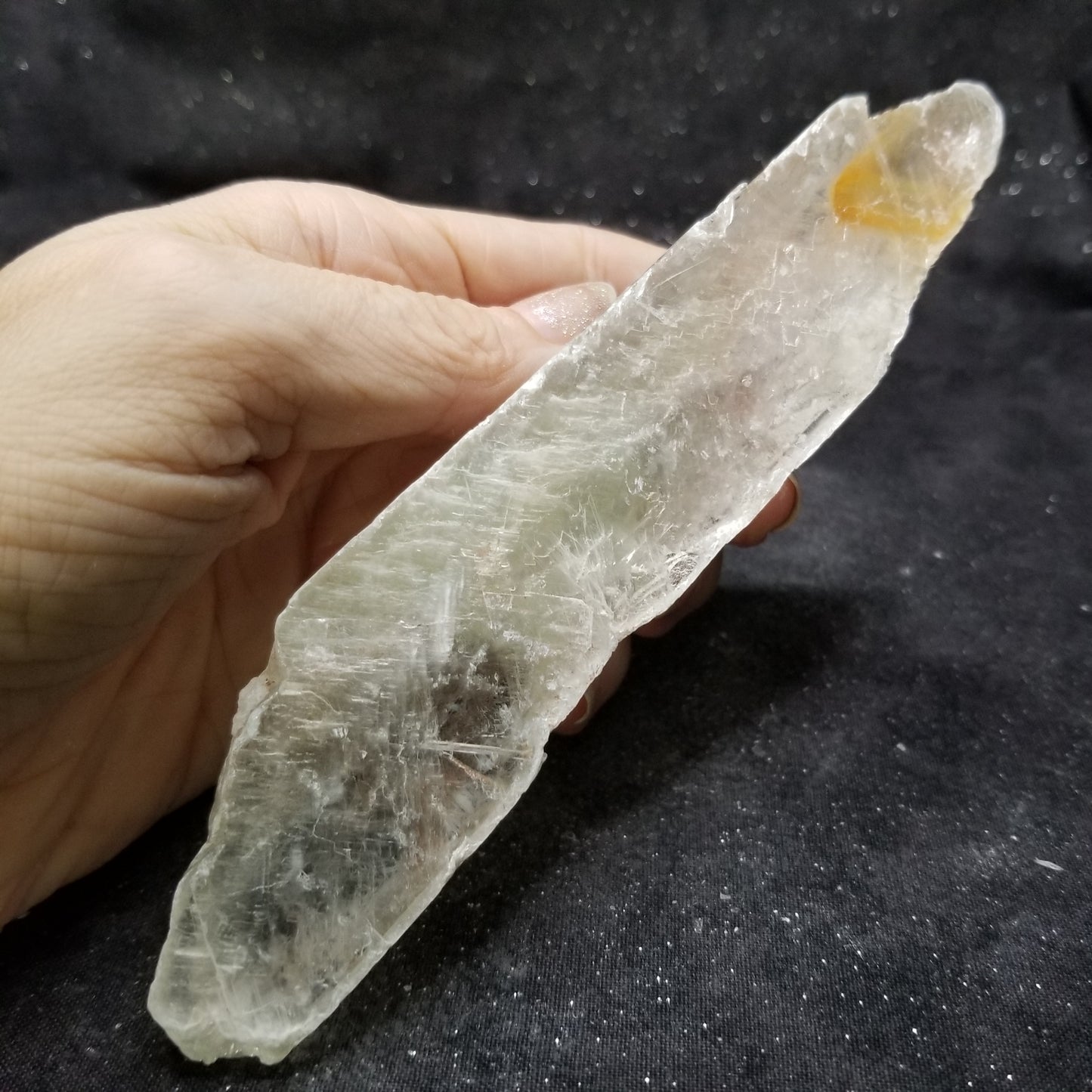 Golden Phantom Selenite Quartz Rare Raw Natural Crystal Stone Empowerment 190g (GPS21) Simply CBD LLC