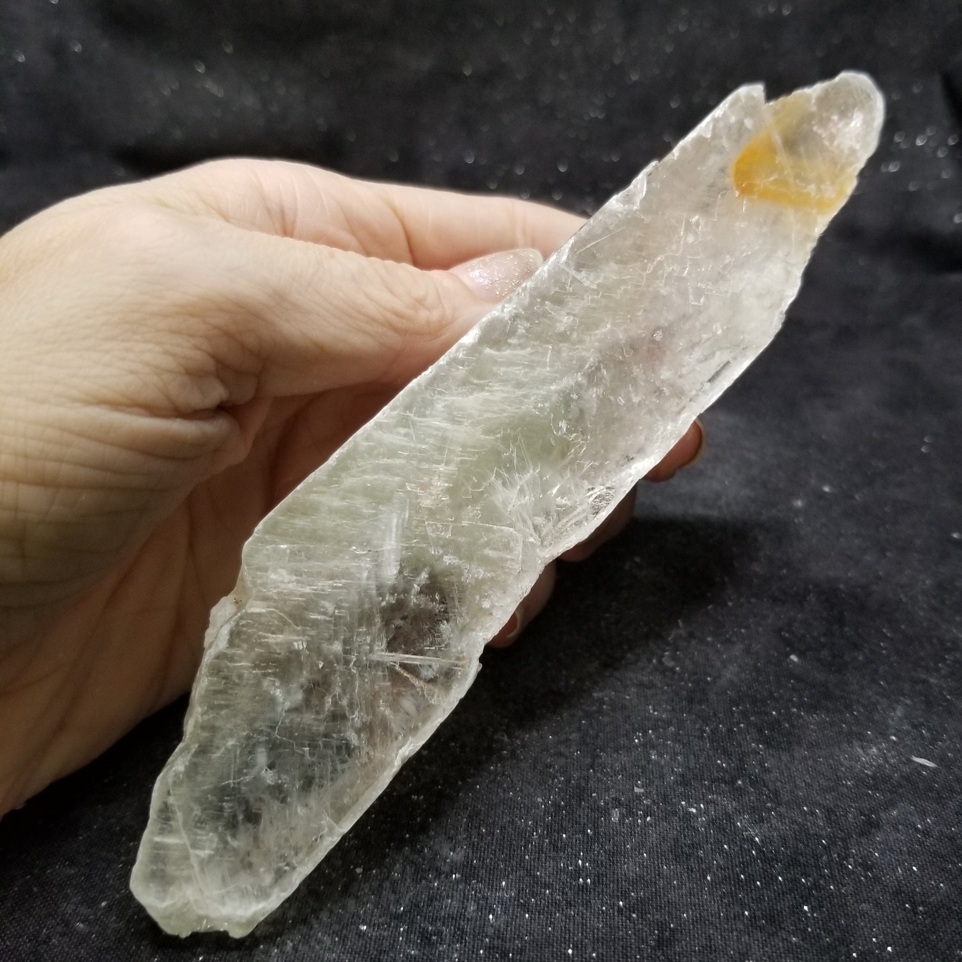 Golden Phantom Selenite Quartz Rare Raw Natural Crystal Stone Empowerment 190g (GPS21) Simply CBD LLC