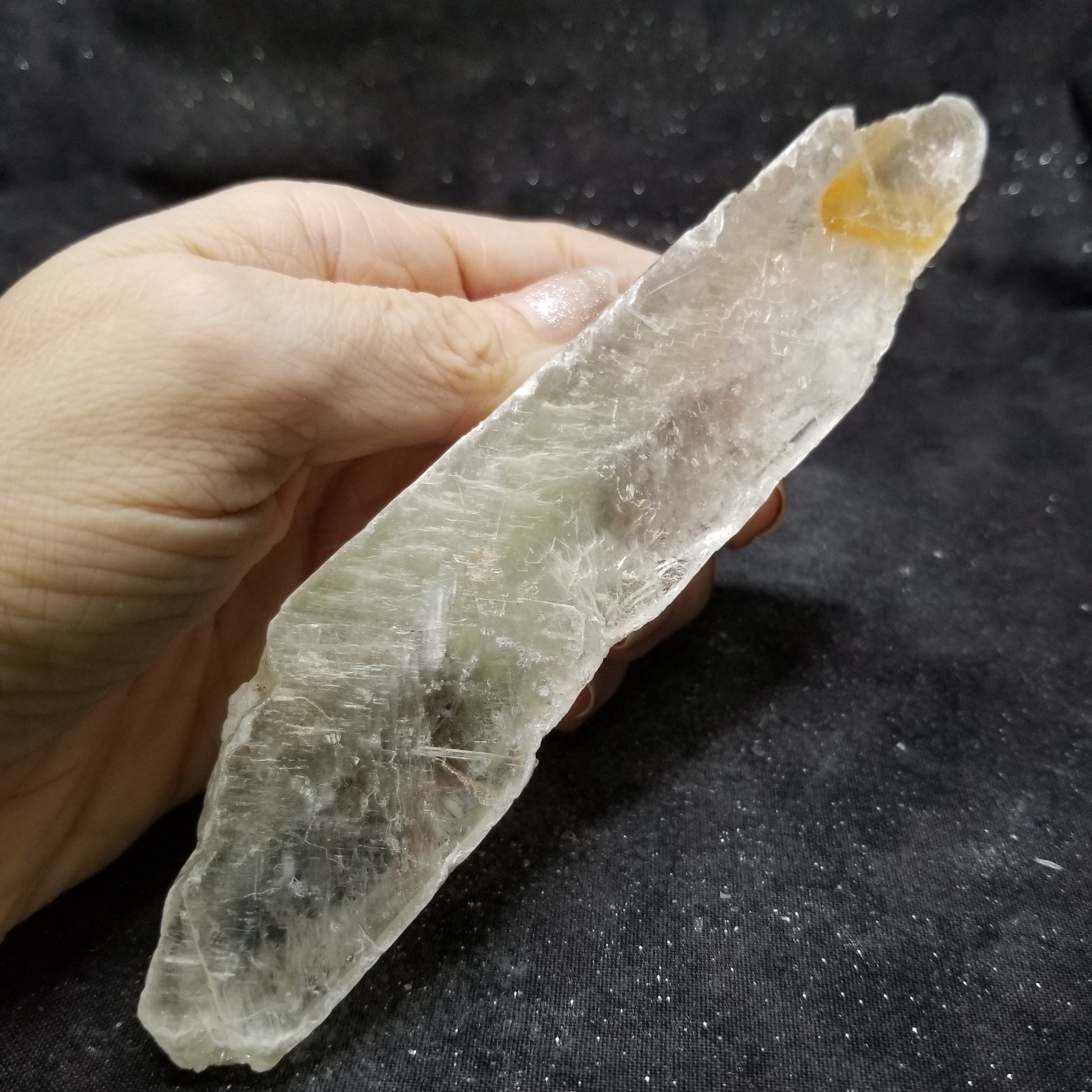 Golden Phantom Selenite Quartz Rare Raw Natural Crystal Stone Empowerment 190g (GPS21) Simply CBD LLC
