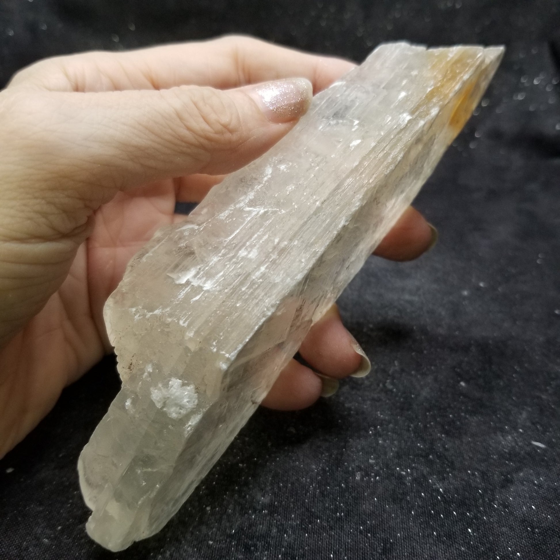 Golden Phantom Selenite Quartz Rare Raw Natural Crystal Stone Empowerment 190g (GPS21) Simply CBD LLC