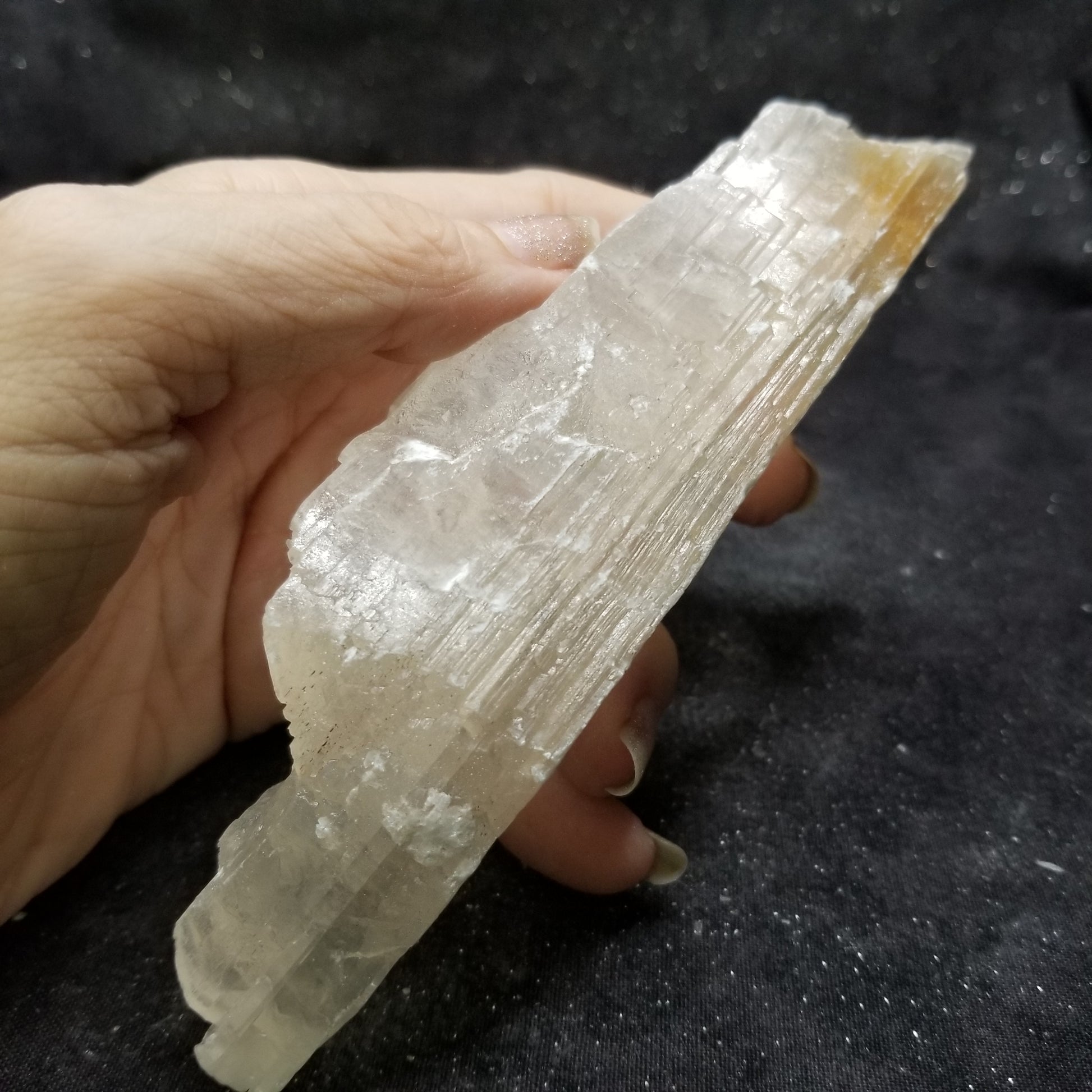 Golden Phantom Selenite Quartz Rare Raw Natural Crystal Stone Empowerment 190g (GPS21) Simply CBD LLC