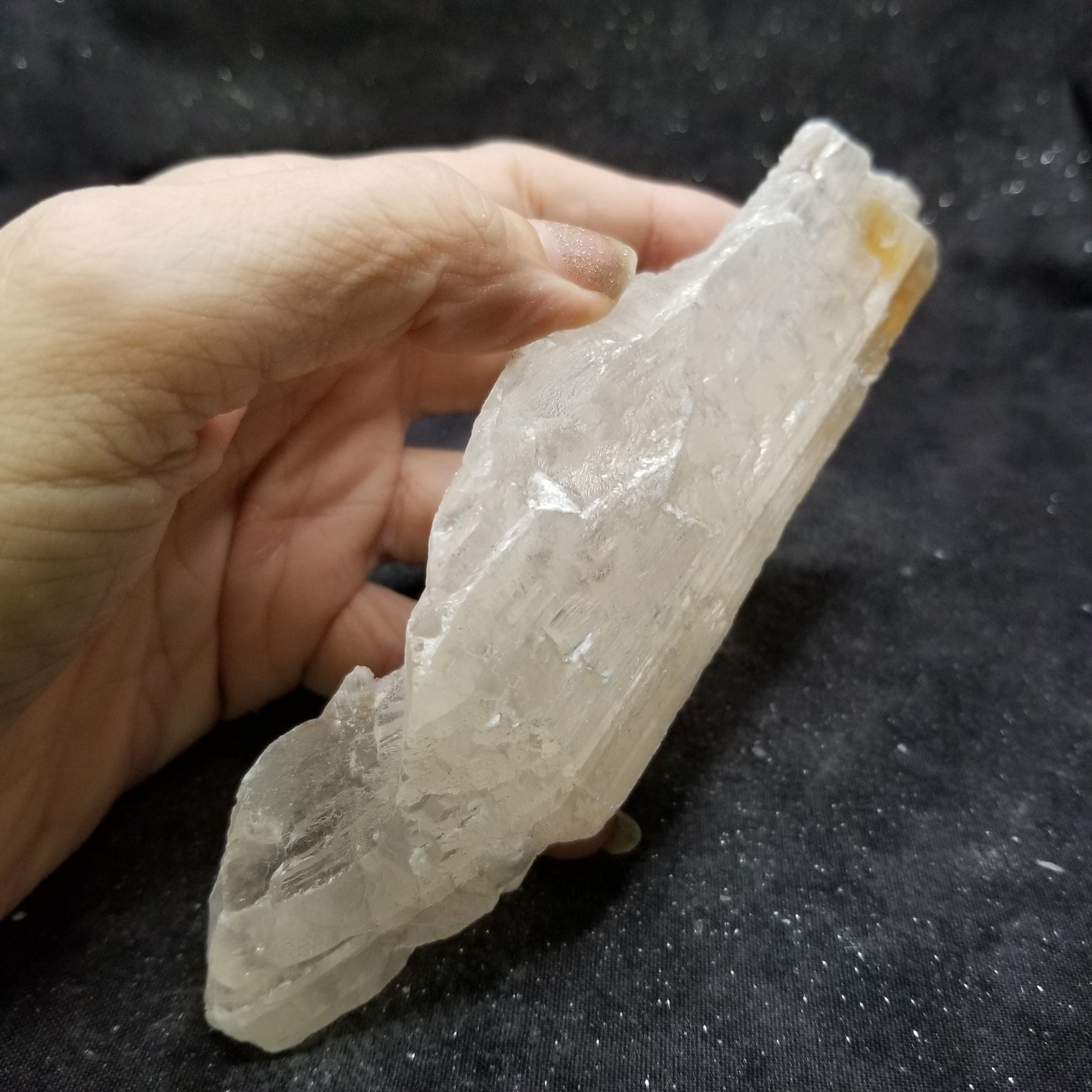 Golden Phantom Selenite Quartz Rare Raw Natural Crystal Stone Empowerment 190g (GPS21) Simply CBD LLC