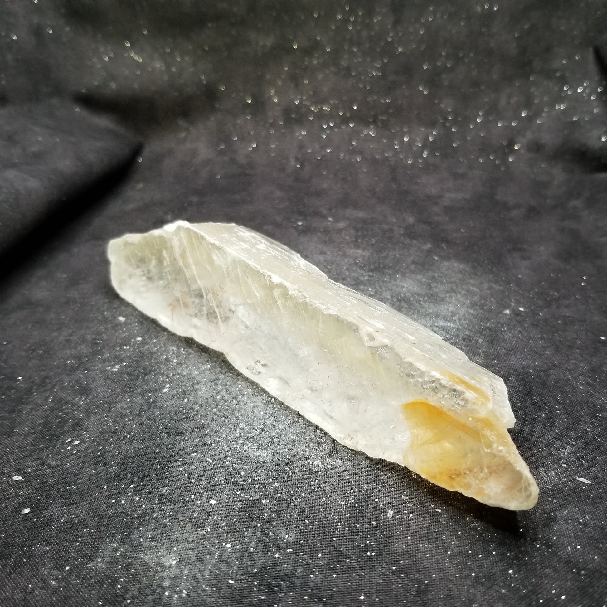 Golden Phantom Selenite Quartz Rare Raw Natural Crystal Stone Empowerment 190g (GPS21) Simply CBD LLC