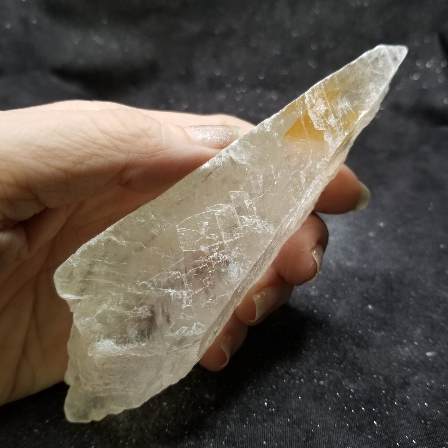 Golden Phantom Selenite Quartz Raw Rare Natural Crystal Stone Empowerment 155g (GPS22) Simply CBD LLC