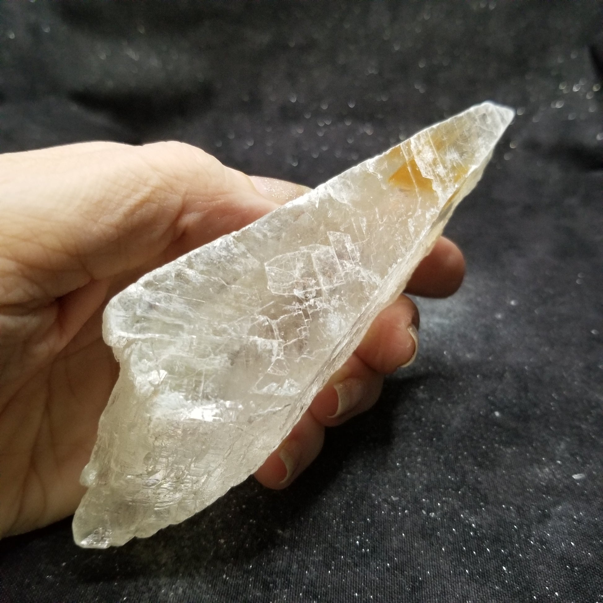 Golden Phantom Selenite Quartz Raw Rare Natural Crystal Stone Empowerment 155g (GPS22) Simply CBD LLC
