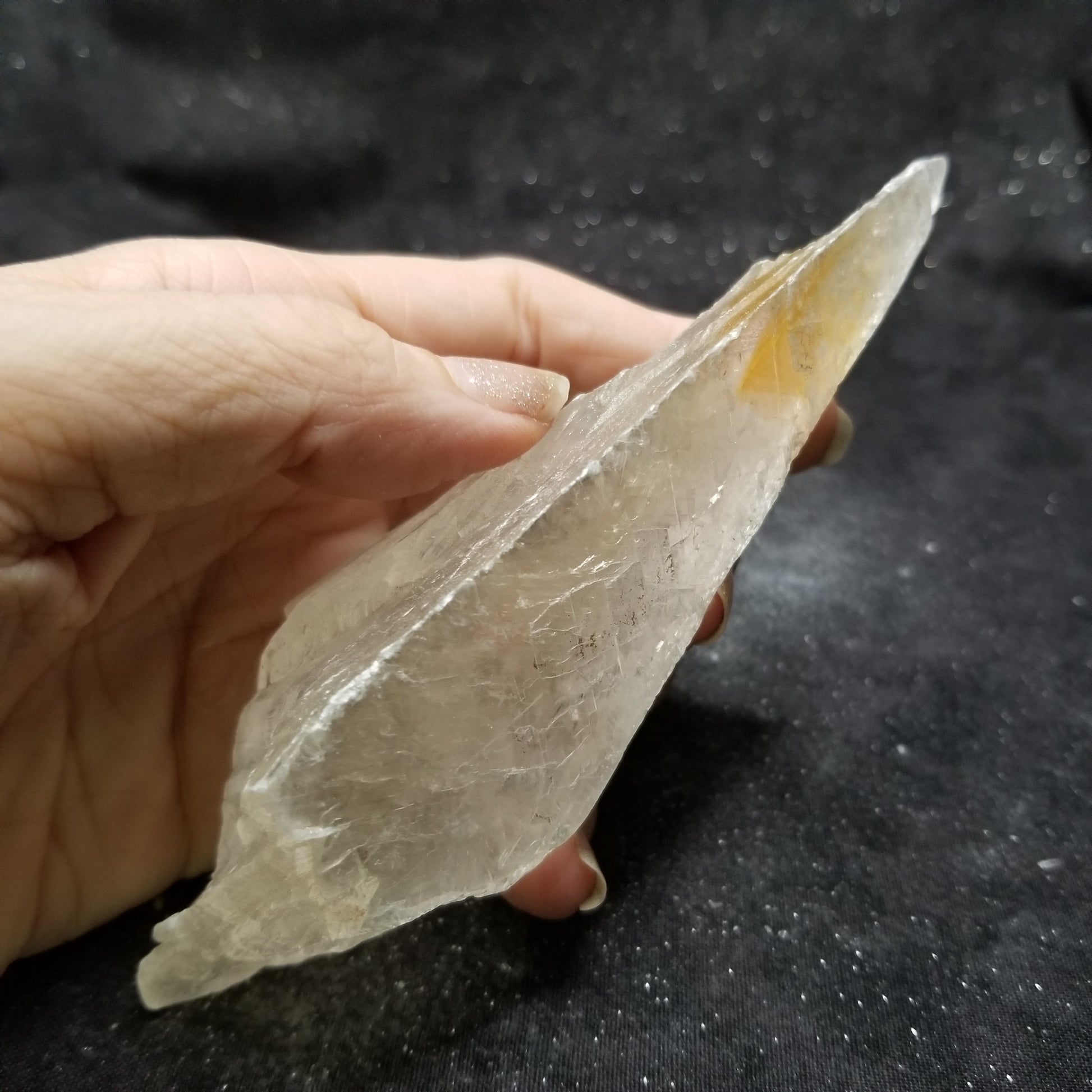 Golden Phantom Selenite Quartz Raw Rare Natural Crystal Stone Empowerment 155g (GPS22) Simply CBD LLC