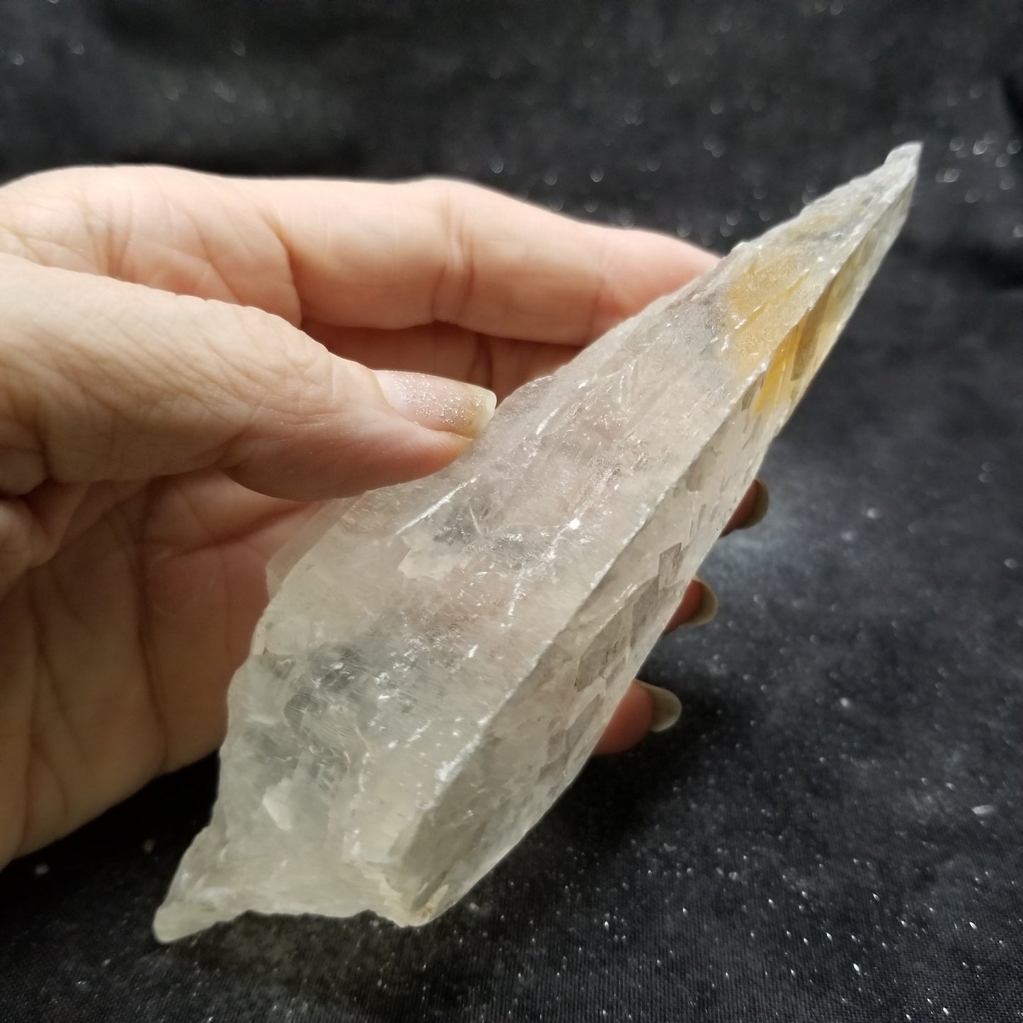 Golden Phantom Selenite Quartz Raw Rare Natural Crystal Stone Empowerment 155g (GPS22) Simply CBD LLC