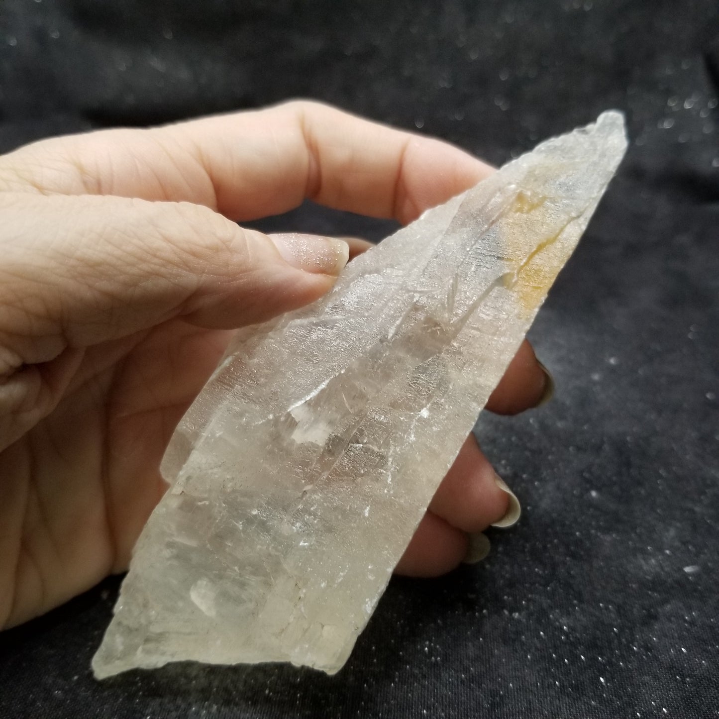 Golden Phantom Selenite Quartz Raw Rare Natural Crystal Stone Empowerment 155g (GPS22) Simply CBD LLC