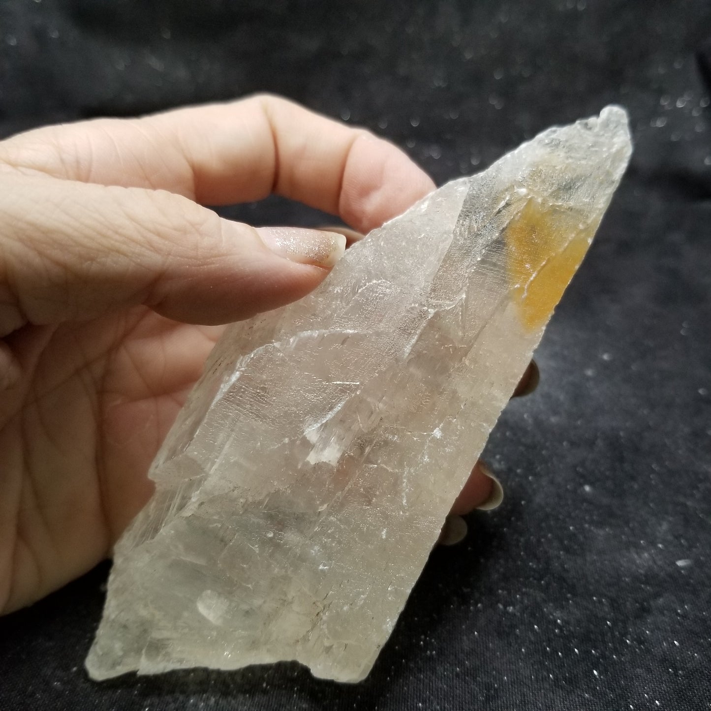 Golden Phantom Selenite Quartz Raw Rare Natural Crystal Stone Empowerment 155g (GPS22) Simply CBD LLC