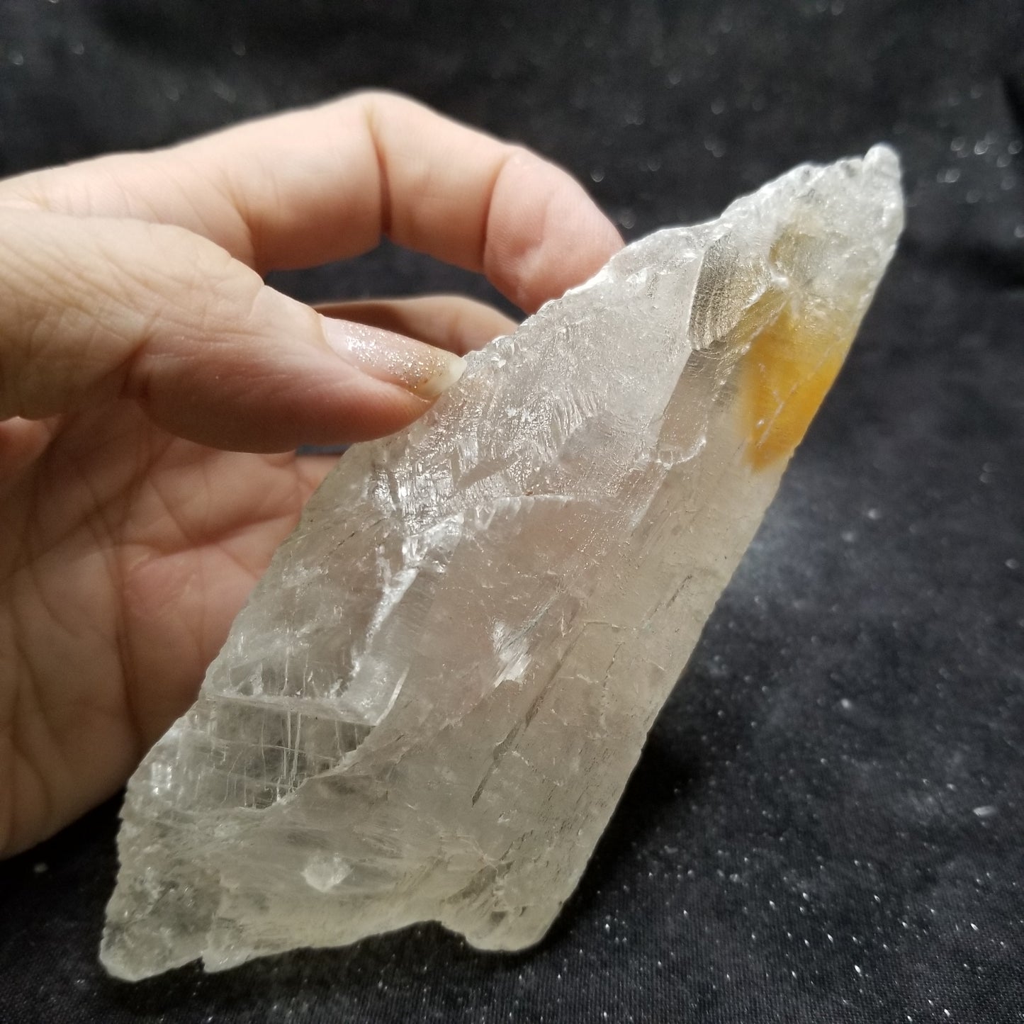 Golden Phantom Selenite Quartz Raw Rare Natural Crystal Stone Empowerment 155g (GPS22) Simply CBD LLC