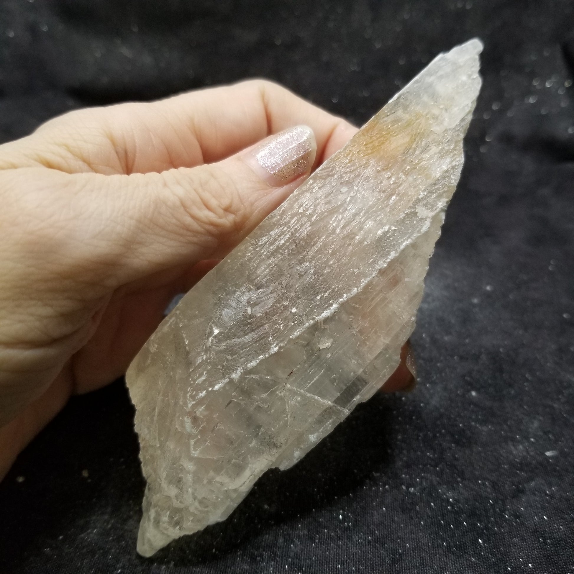 Golden Phantom Selenite Quartz Raw Rare Natural Crystal Stone Empowerment 155g (GPS22) Simply CBD LLC