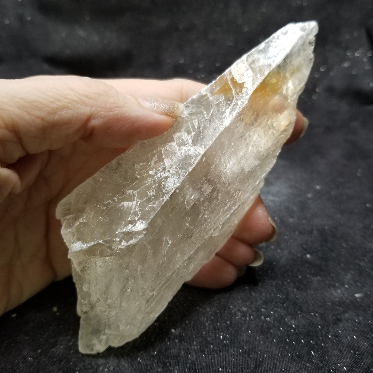 Golden Phantom Selenite Quartz Raw Rare Natural Crystal Stone Empowerment 155g (GPS22) Simply CBD LLC