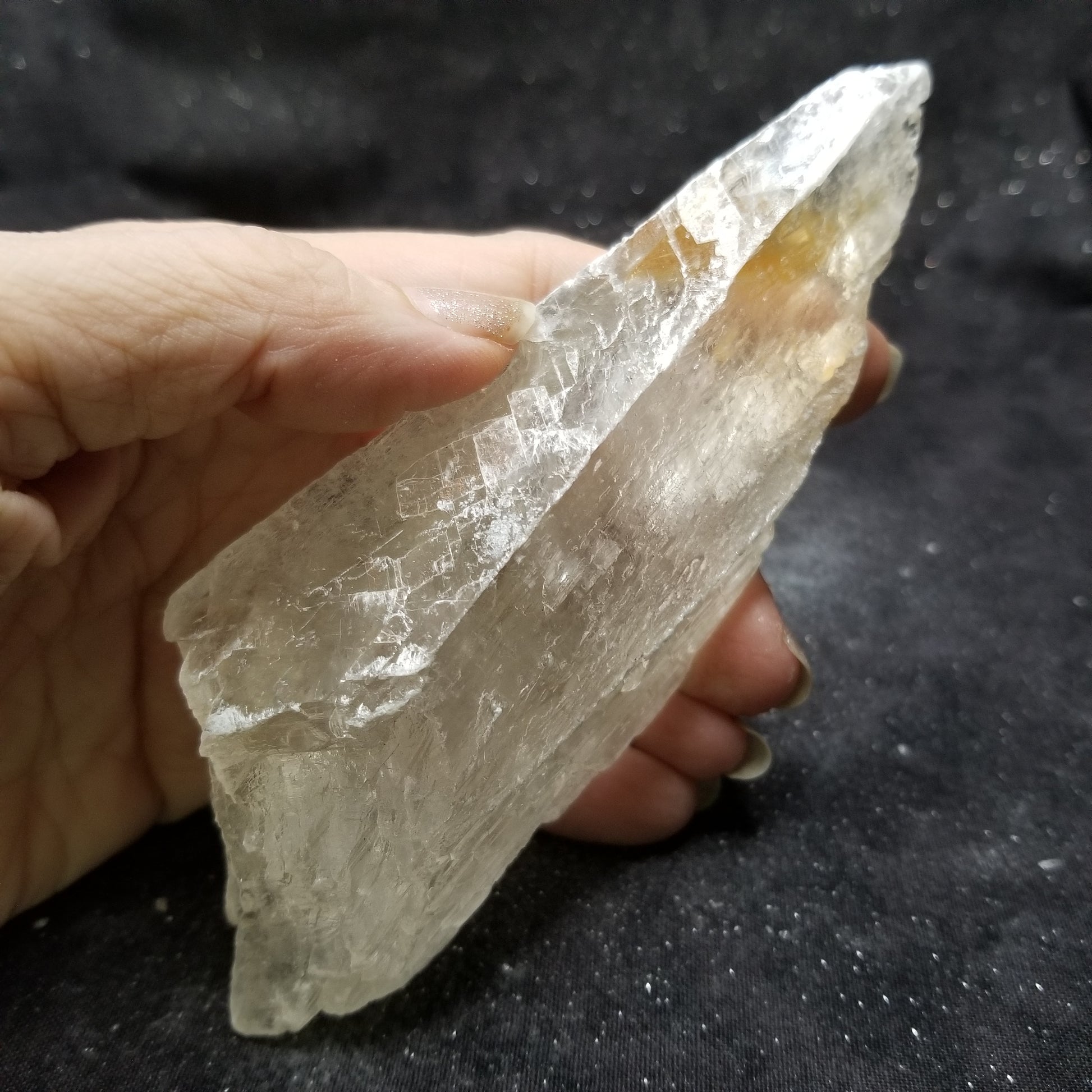 Golden Phantom Selenite Quartz Raw Rare Natural Crystal Stone Empowerment 155g (GPS22) Simply CBD LLC