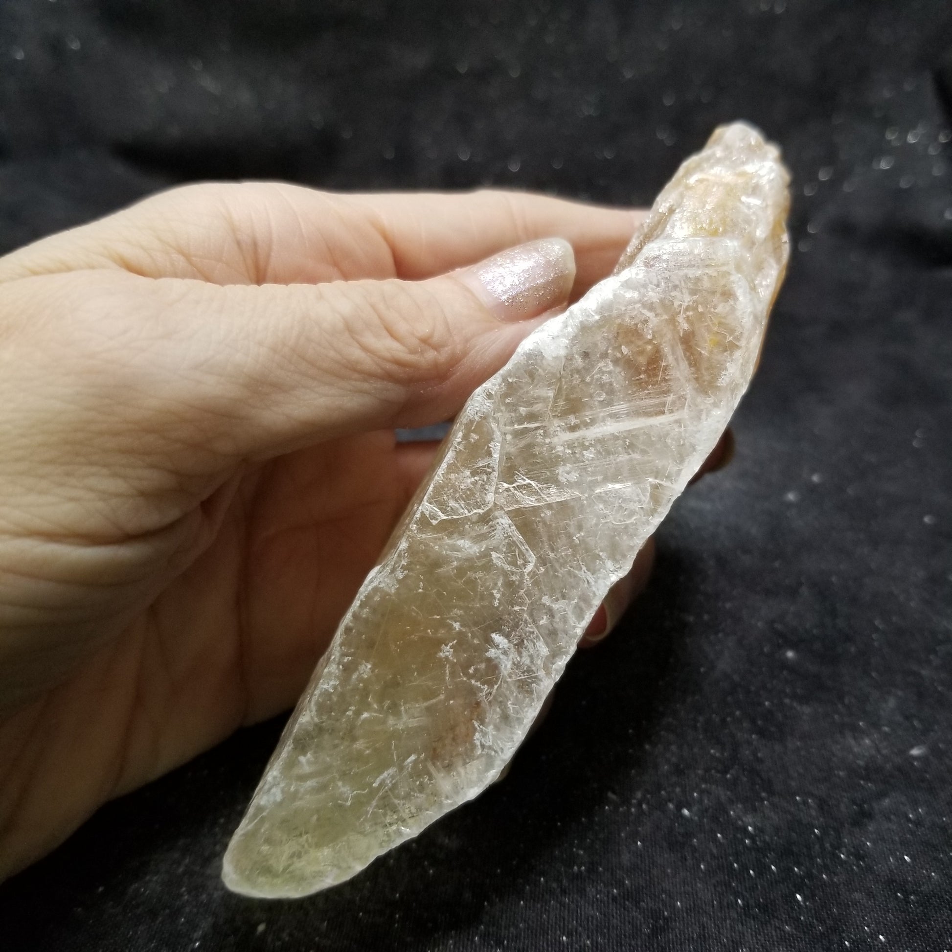 Golden Phantom Selenite Quartz Raw Rare Natural Crystal Stone Empowerment 150g (GPS23) Simply CBD LLC