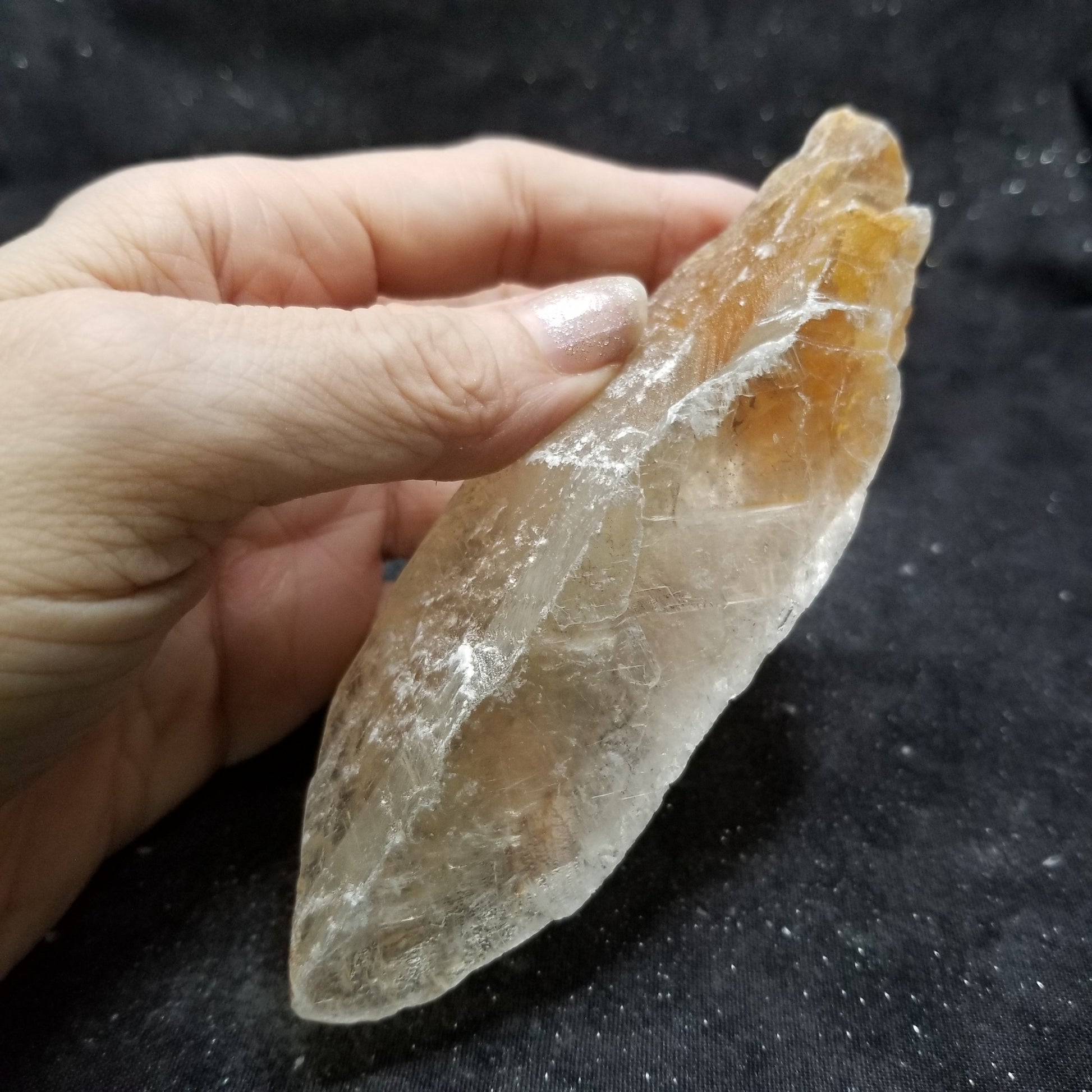 Golden Phantom Selenite Quartz Raw Rare Natural Crystal Stone Empowerment 150g (GPS23) Simply CBD LLC