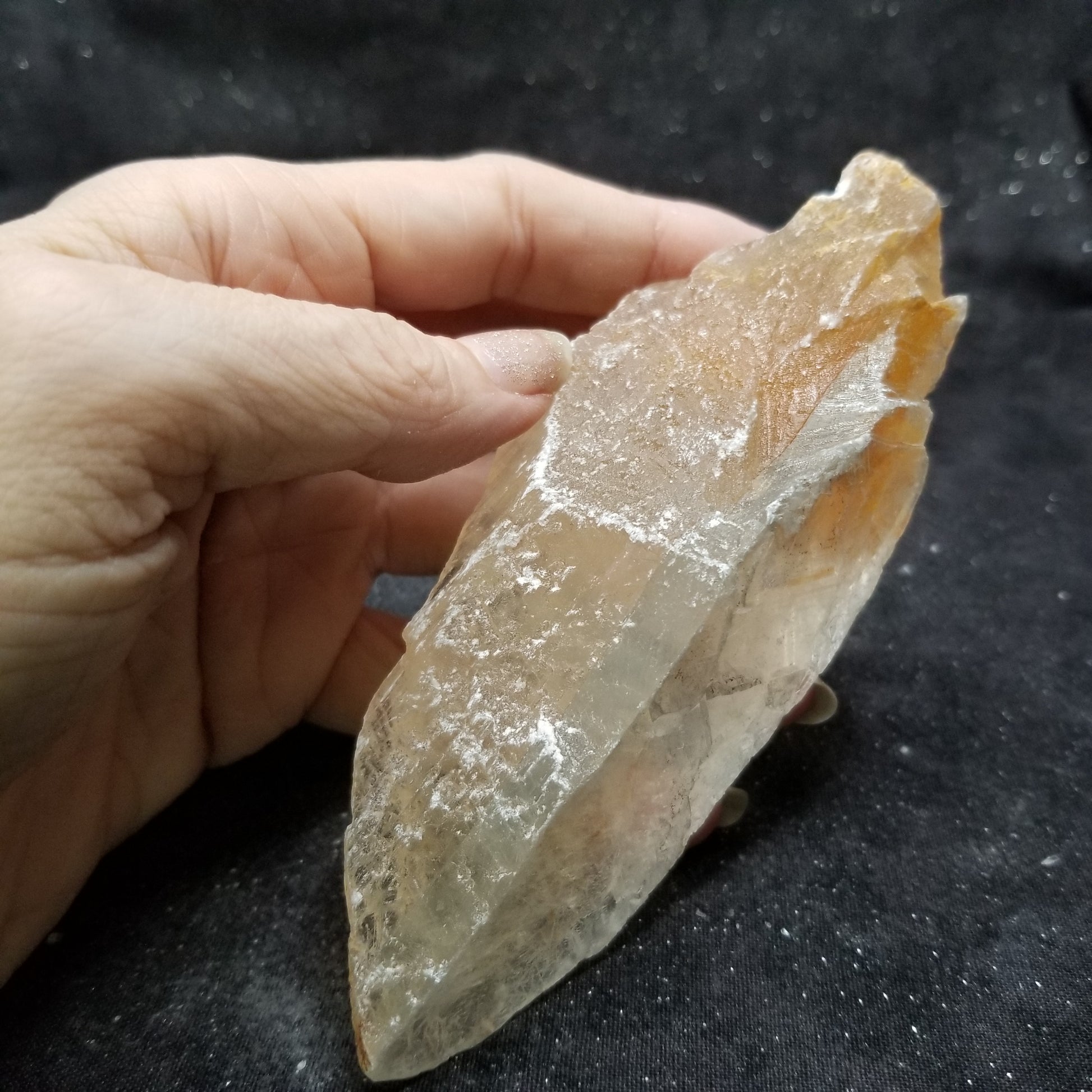 Golden Phantom Selenite Quartz Raw Rare Natural Crystal Stone Empowerment 150g (GPS23) Simply CBD LLC