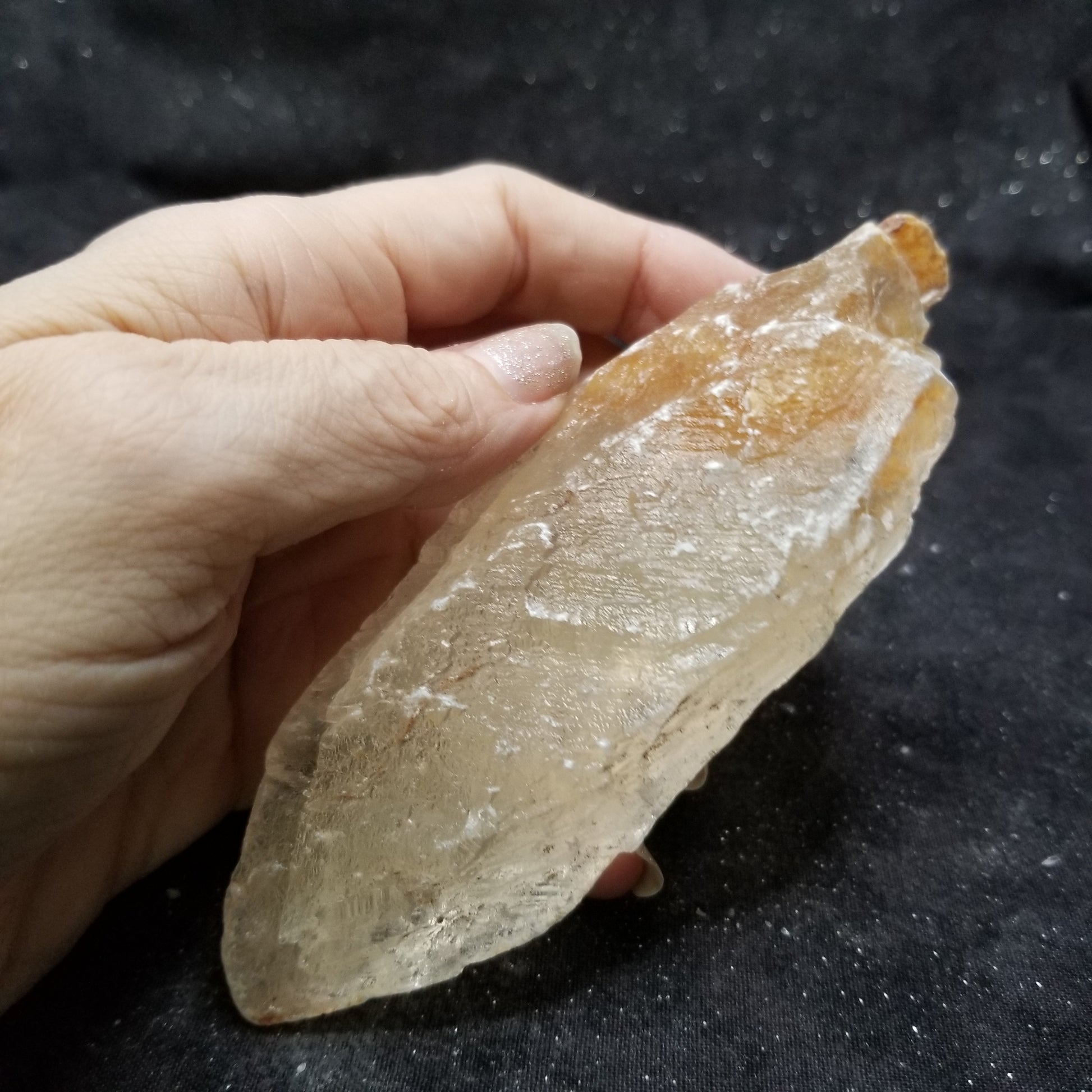 Golden Phantom Selenite Quartz Raw Rare Natural Crystal Stone Empowerment 150g (GPS23) Simply CBD LLC