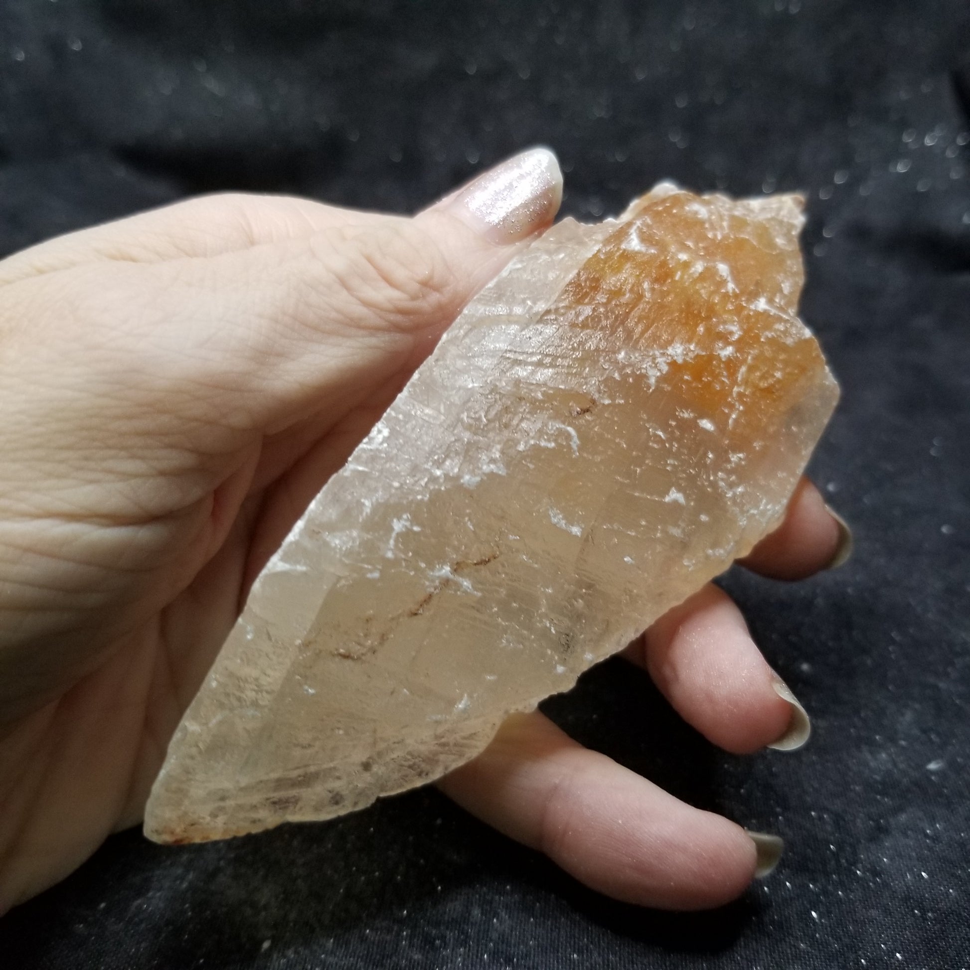 Golden Phantom Selenite Quartz Raw Rare Natural Crystal Stone Empowerment 150g (GPS23) Simply CBD LLC