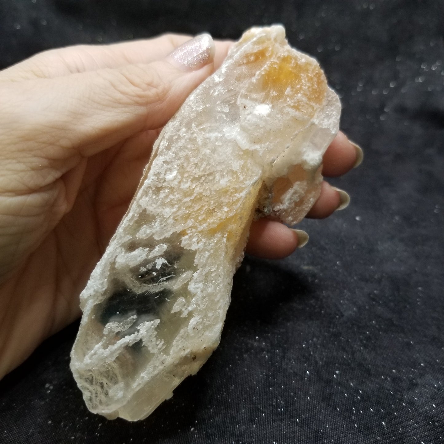 Golden Phantom Selenite Quartz Raw Rare Natural Crystal Stone Empowerment 210g (GPS4) Simply CBD LLC