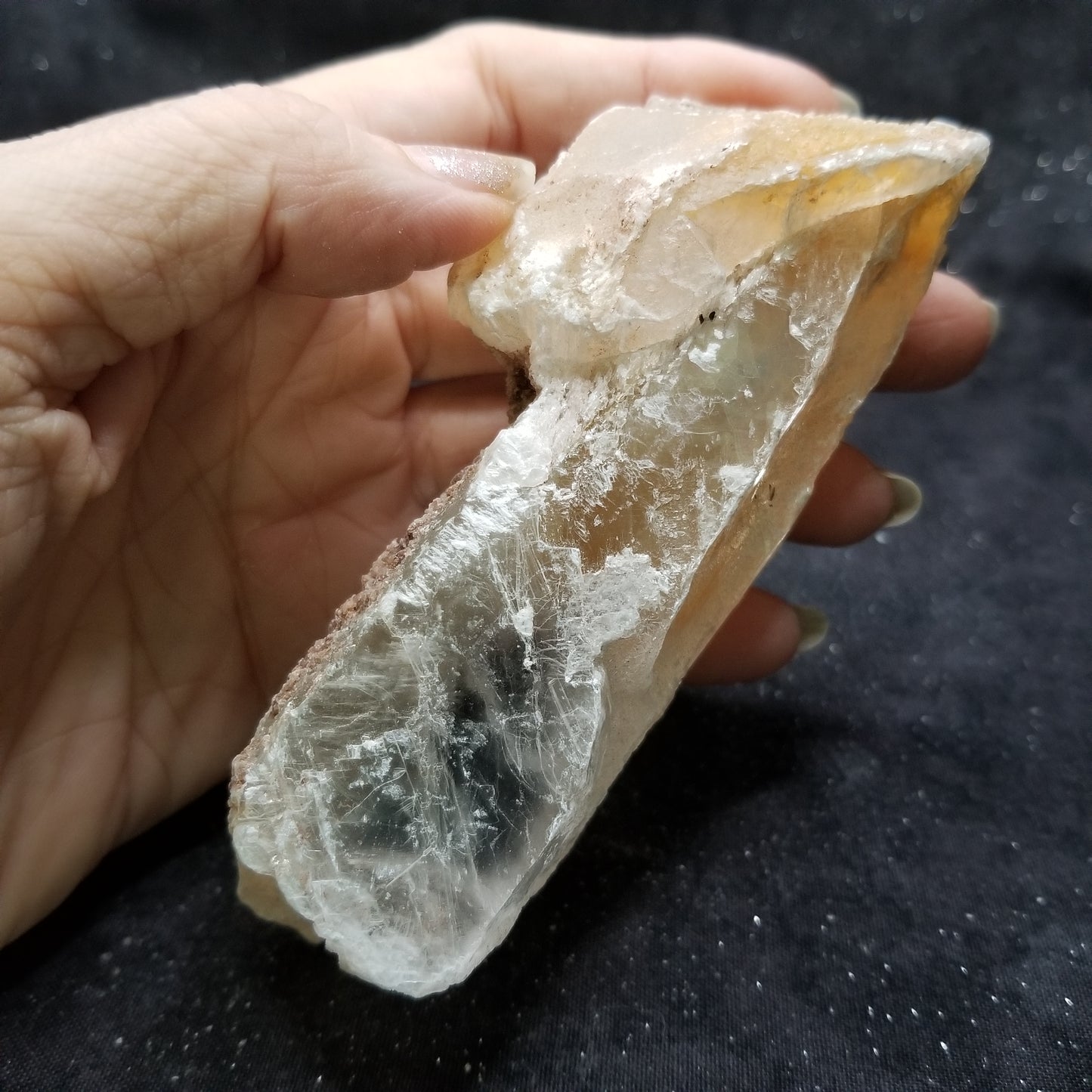 Golden Phantom Selenite Quartz Raw Rare Natural Crystal Stone Empowerment 210g (GPS4) Simply CBD LLC