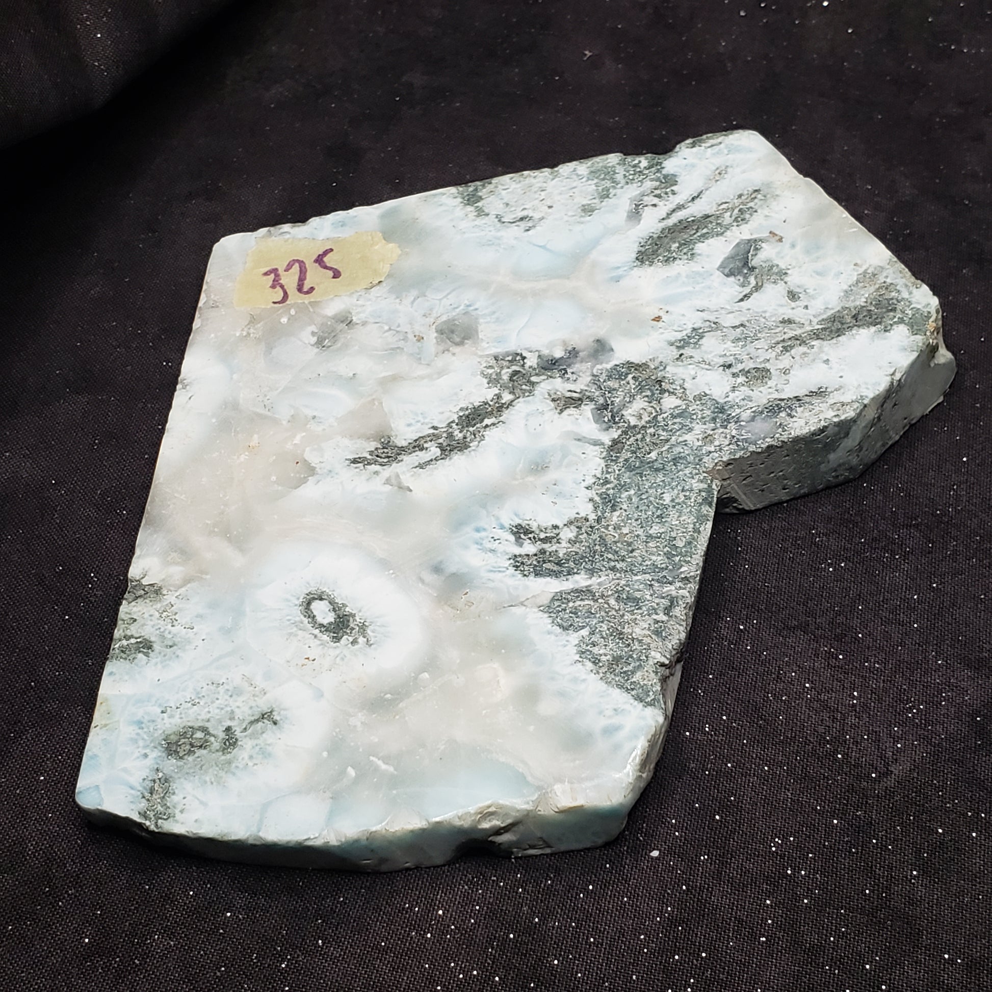 Larimar Lapidary Stone Stunning Natural Blue 5x4.5 inches 326 grams LAR325 Simply CBD LLC