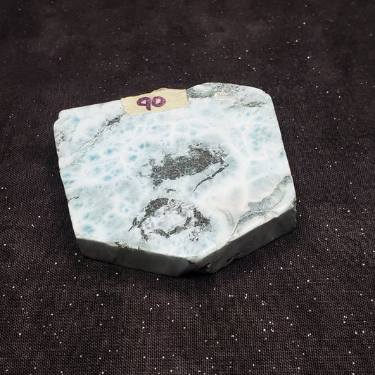 Larimar Lapidary Stone 2 x 1.5 inches Raw Natural 90 grams Dominican Republic LAR90 Simply CBD LLC