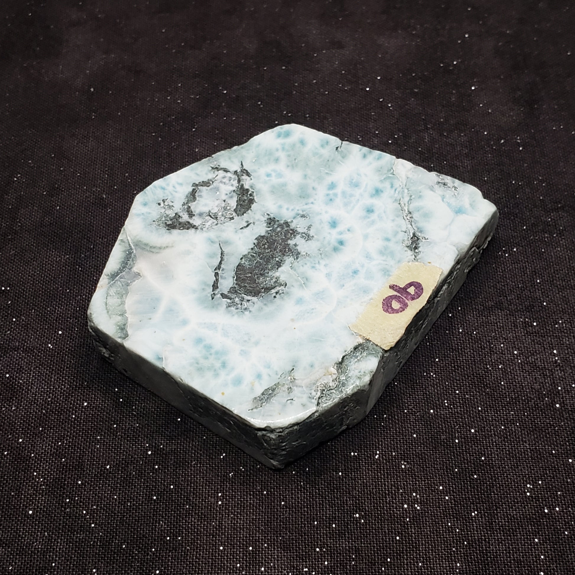 Larimar Lapidary Stone 2 x 1.5 inches Raw Natural 90 grams Dominican Republic LAR90 Simply CBD LLC