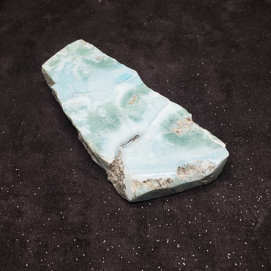 Larimar Lapidary Stone Polished 108 grams 4 x 1.75 inch spectacular Blue/Green LAR105 Simply CBD LLC