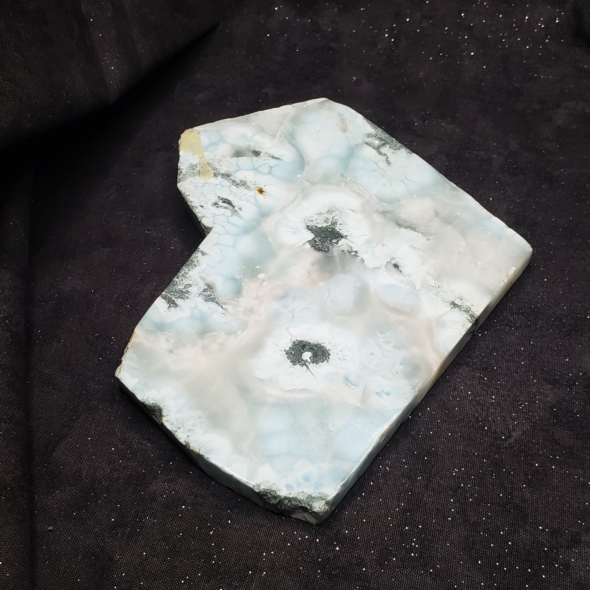 Larimar Lapidary Stone Stunning Natural Blue 5x4.5 inches 326 grams LAR325 Simply CBD LLC