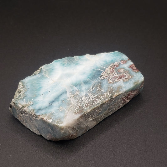 Larimar Lapidary Stone 2 x 1.5 inches Raw Natural 59 grams Dominican Republic LAR60B Simply CBD LLC