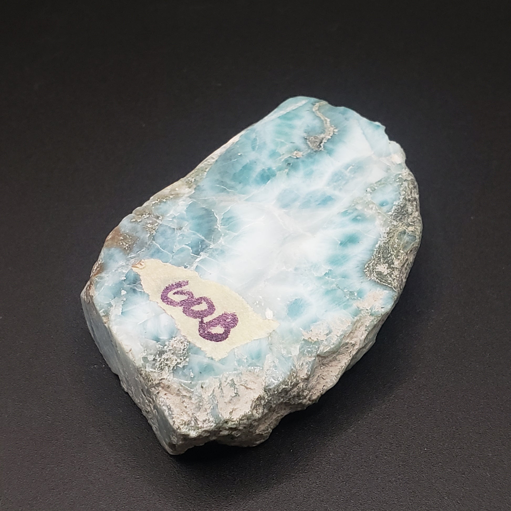 Larimar Lapidary Stone 2 x 1.5 inches Raw Natural 59 grams Dominican Republic LAR60B Simply CBD LLC