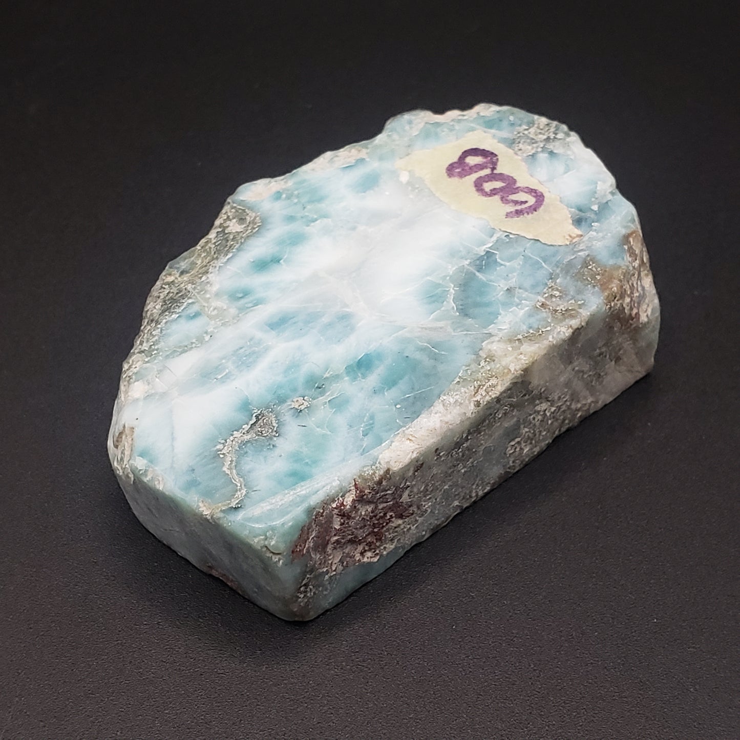 Larimar Lapidary Stone 2 x 1.5 inches Raw Natural 59 grams Dominican Republic LAR60B Simply CBD LLC