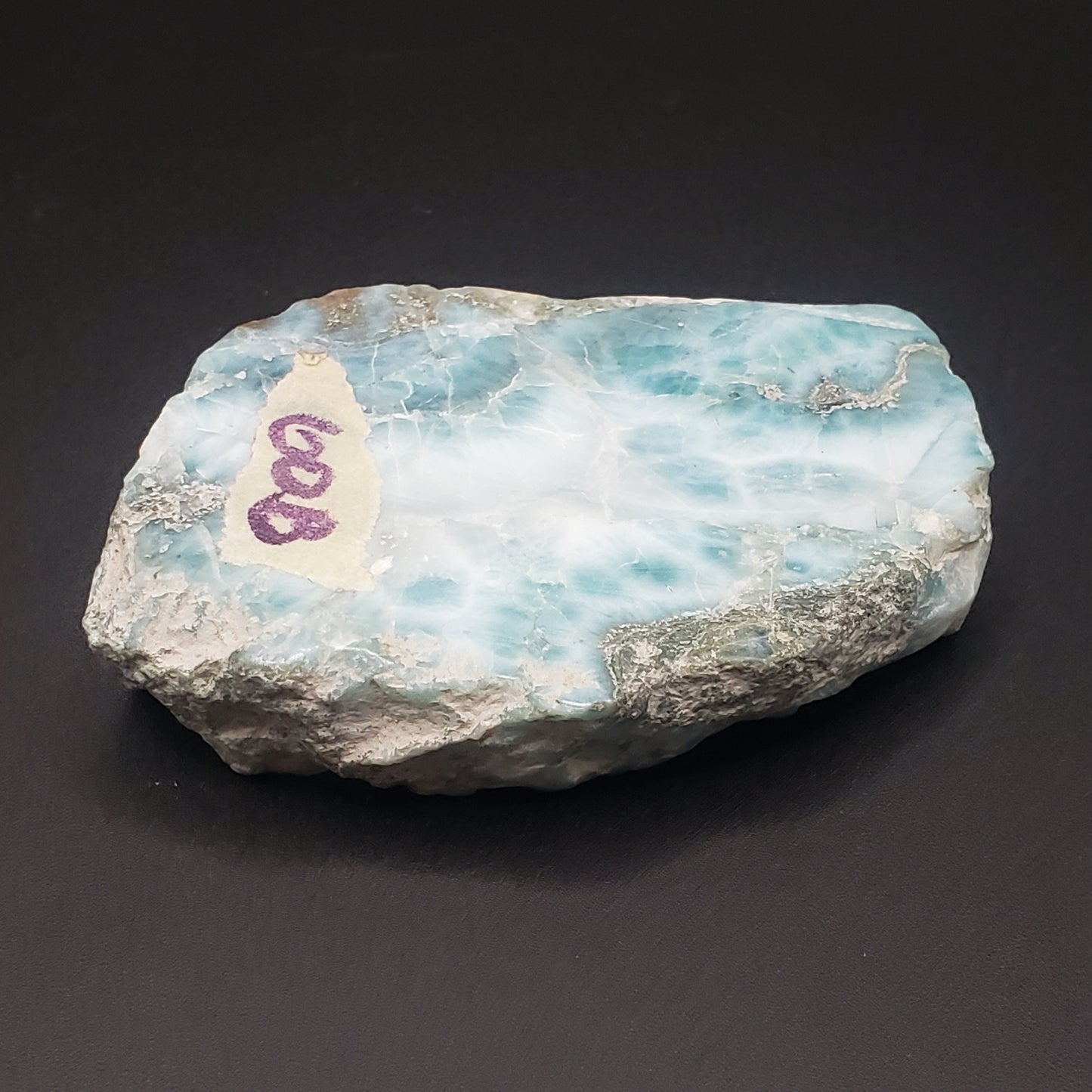 Larimar Lapidary Stone 2 x 1.5 inches Raw Natural 59 grams Dominican Republic LAR60B Simply CBD LLC